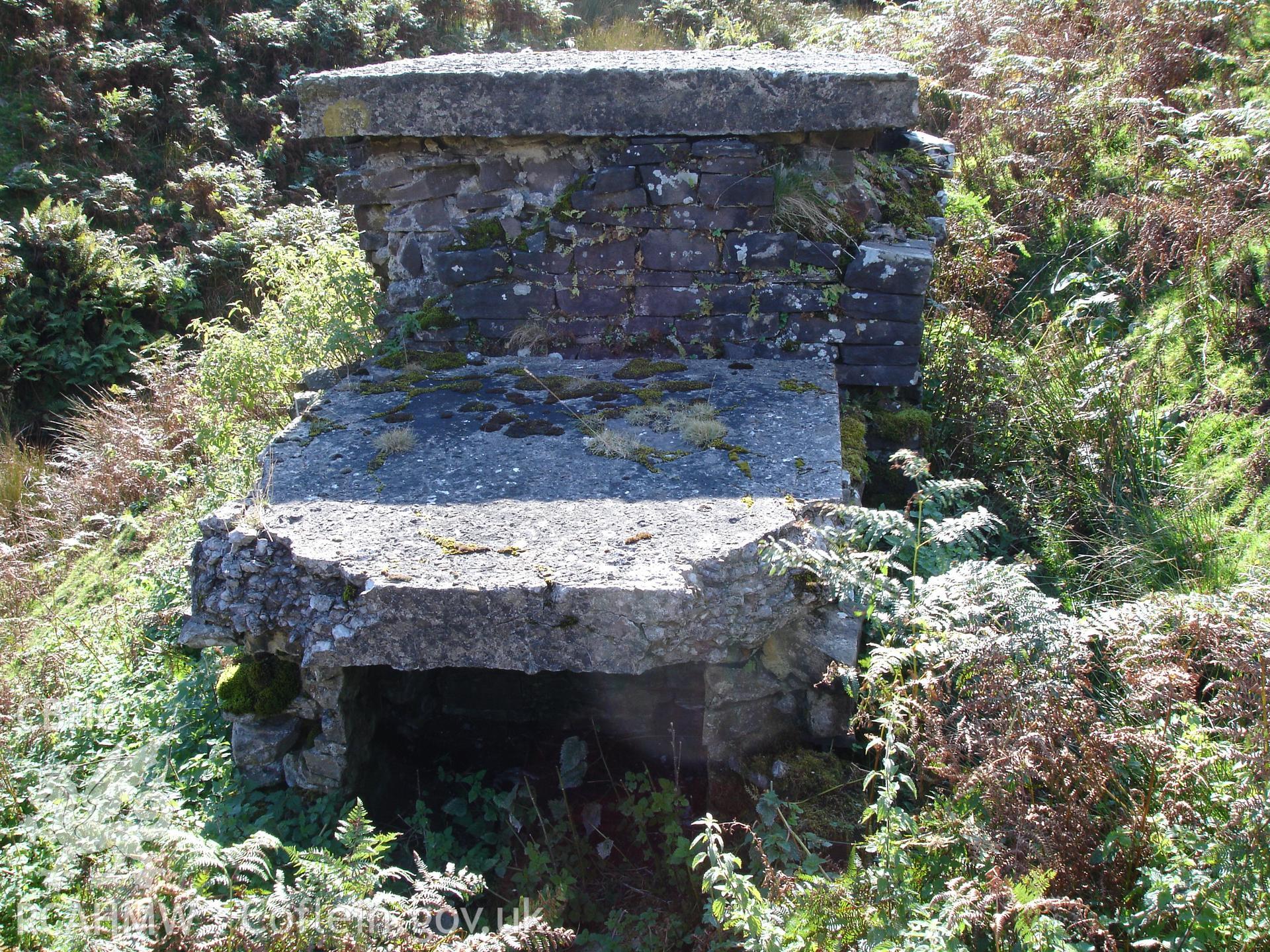 Digital colour photograph of Grwyne Fawr Reservoir Structure VII taken on 26/09/2007 by R.P.Sambrook during the Black Mountains Central (North) Survey undertaken by Trysor.
