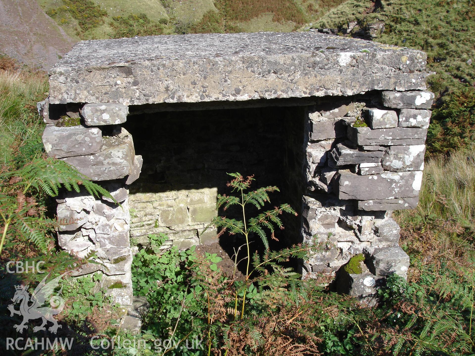 Digital colour photograph of Grwyne Fawr Reservoir Structure VII taken on 26/09/2007 by R.P.Sambrook during the Black Mountains Central (North) Survey undertaken by Trysor.