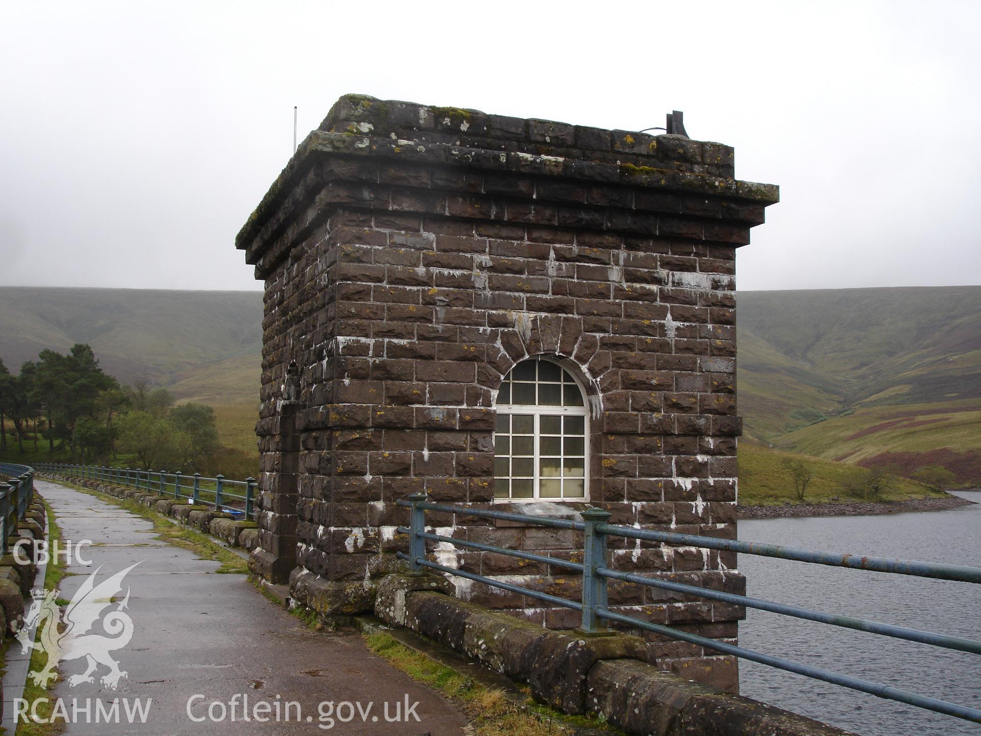Digital colour photograph of Grwyne Fawr Reservoir Valve Tower taken on 22/09/2007 by R.P.Sambrook during the Black Mountains Central (North) Survey undertaken by Trysor.
