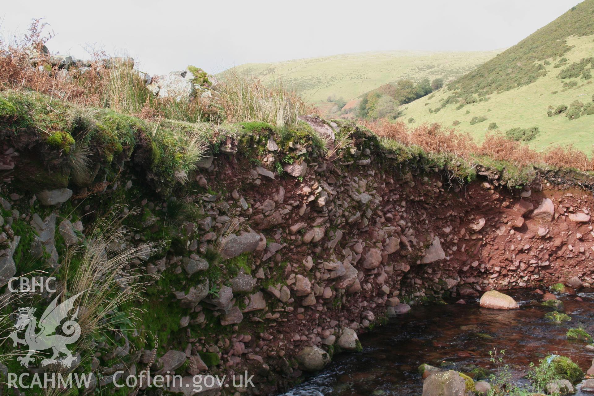 River erosion at base of sheepfold.