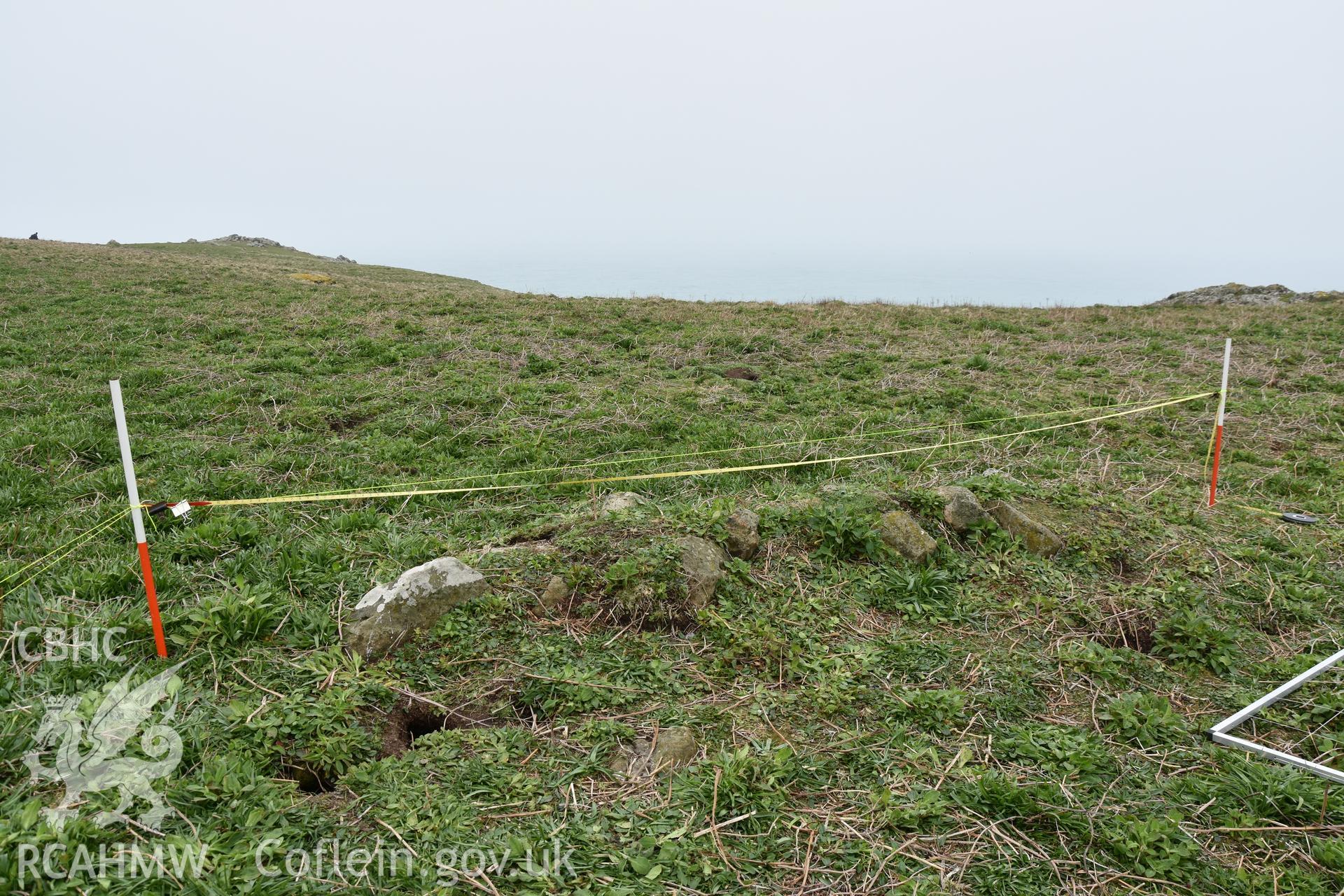 Skomer Island cairn group 1. Field survey 19 April 2018. Cairn C