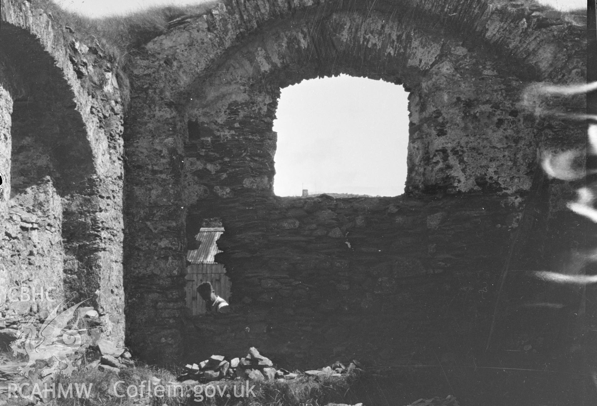 Digital copy of a black and white negative showing St Justinian's Chapel.