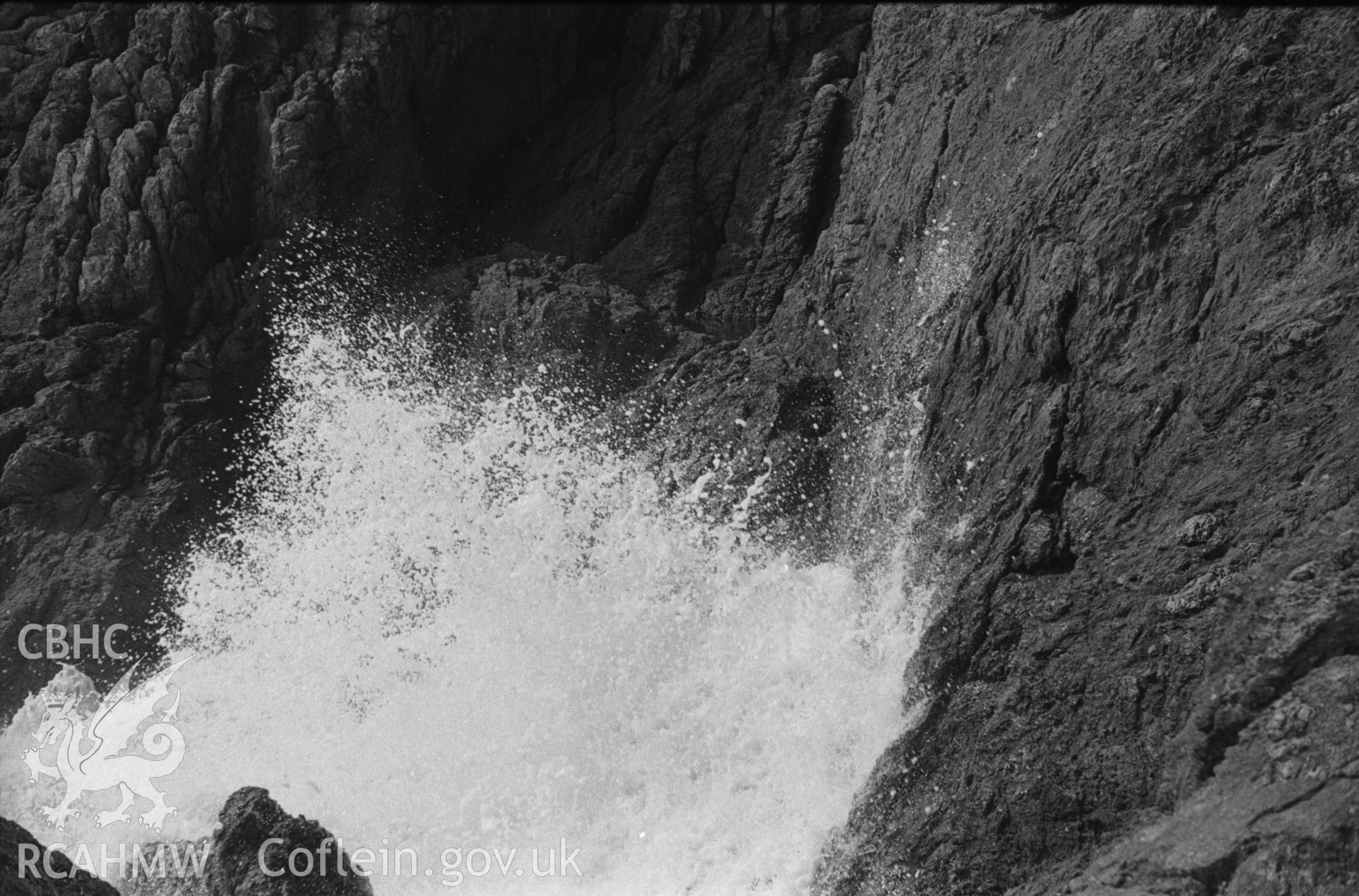 Digital copy of a black and white negative showing St. Mary's Well, on Bardsey Island. Photographed by Arthur O. Chater in April 1964.