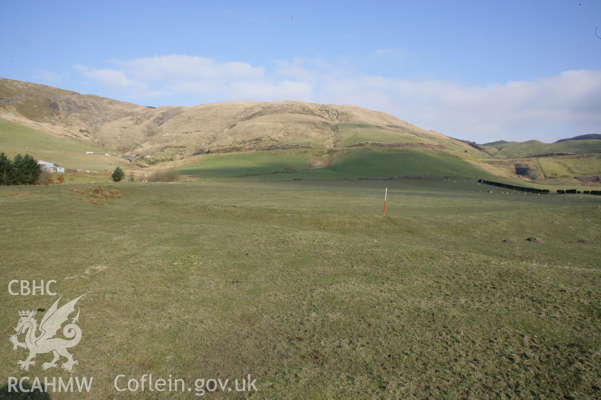 Photographic survey of Llys Arthur earthwork during fieldwork with Aberystwyth University, conducted on 21st February 2013.