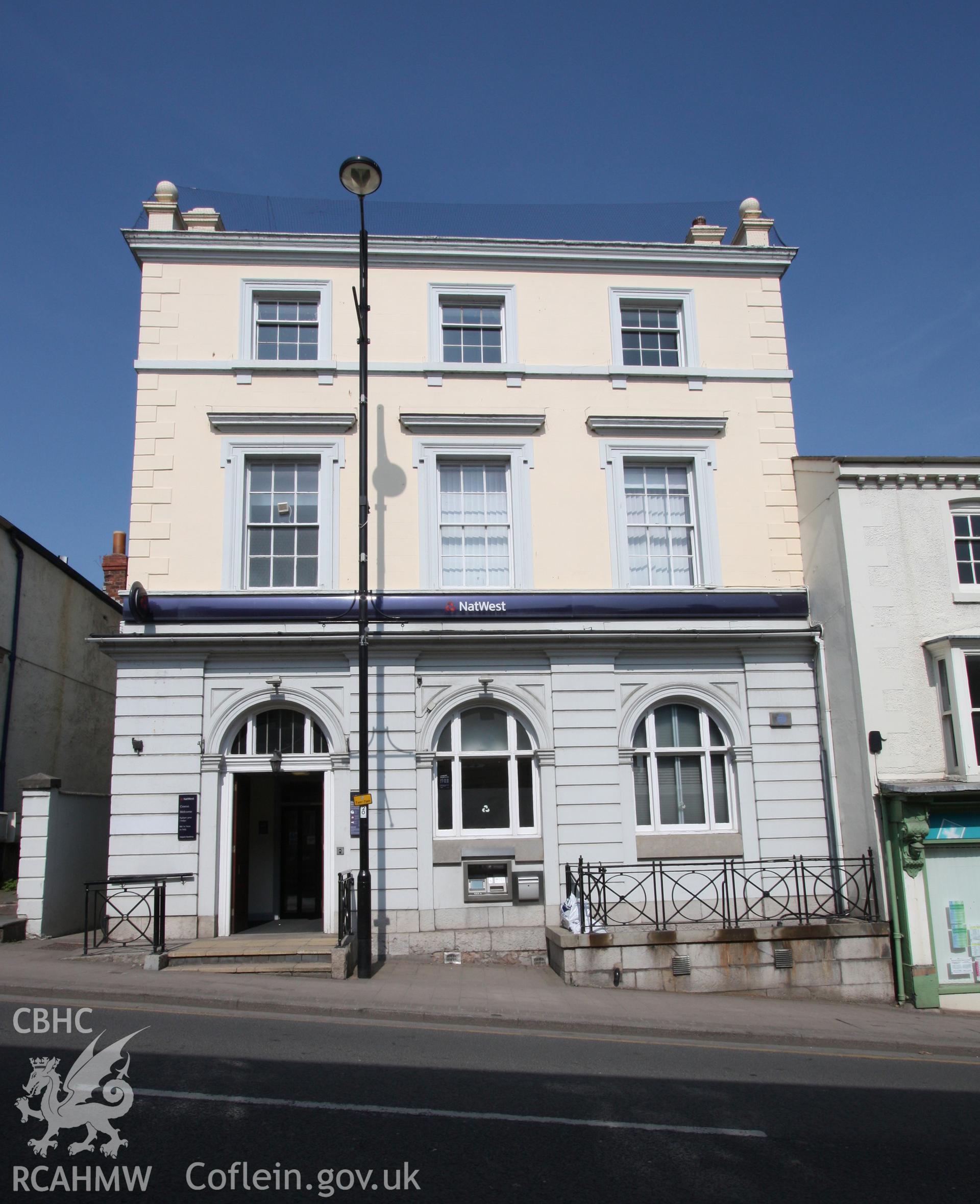 Colour photograph showing exterior view of the National Westminster bank at 35 Vale Street, Denbigh. Photographed during survey conducted by Geoff Ward circa 2010.
