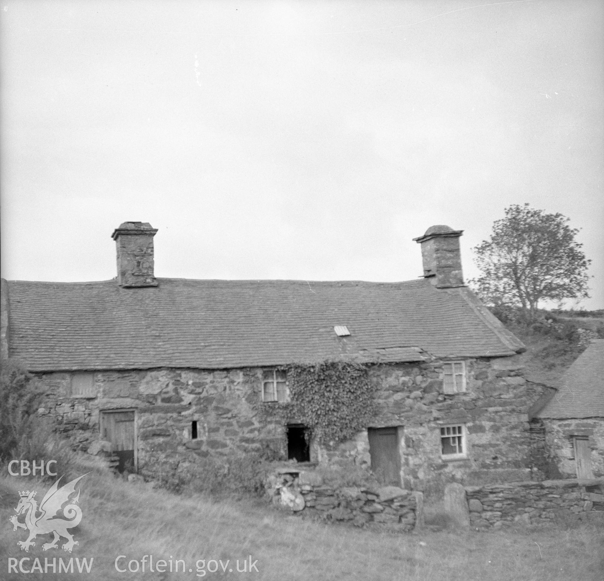 Digital copy of an undated nitrate negative showing a view of Coed Mawr, Merioneth.