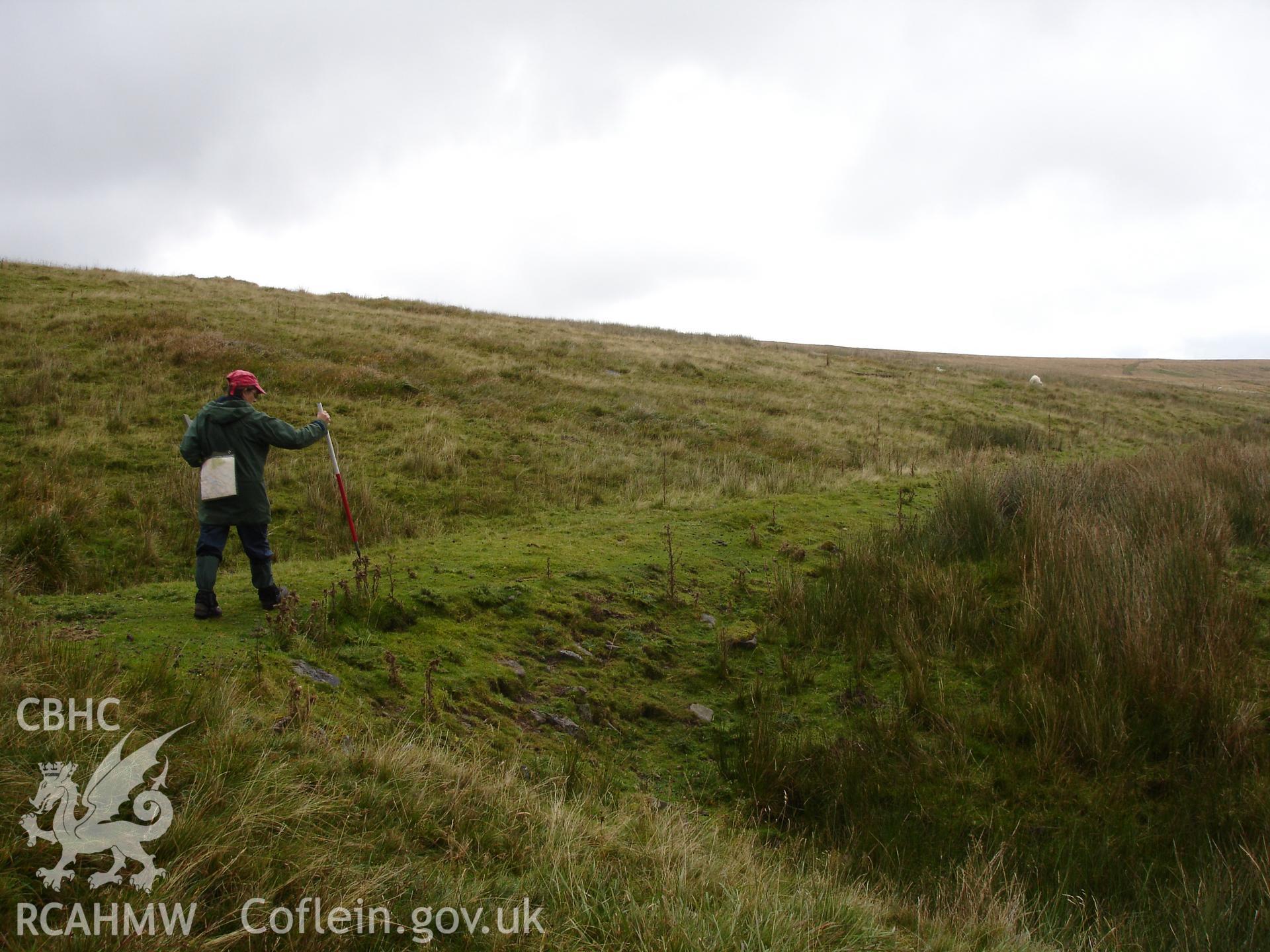 Digital colour photograph of Grwyne Fawr Reservoir Trackway taken on 22/09/2207 by R.P.Sambrook during the Black Mountains Central (North) Survey undertaken by Trysor.