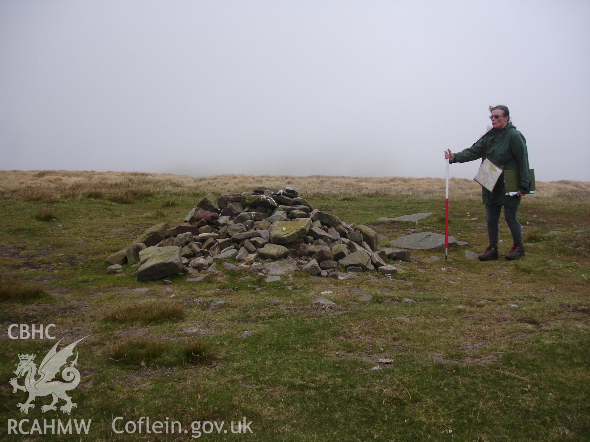 Digital colour photograph of Twyn Talycefn Marker Cairn II taken on 16/09/2007 by R.P.Sambrook during the Black Mountains Central (North) Survey undertaken by Trysor.