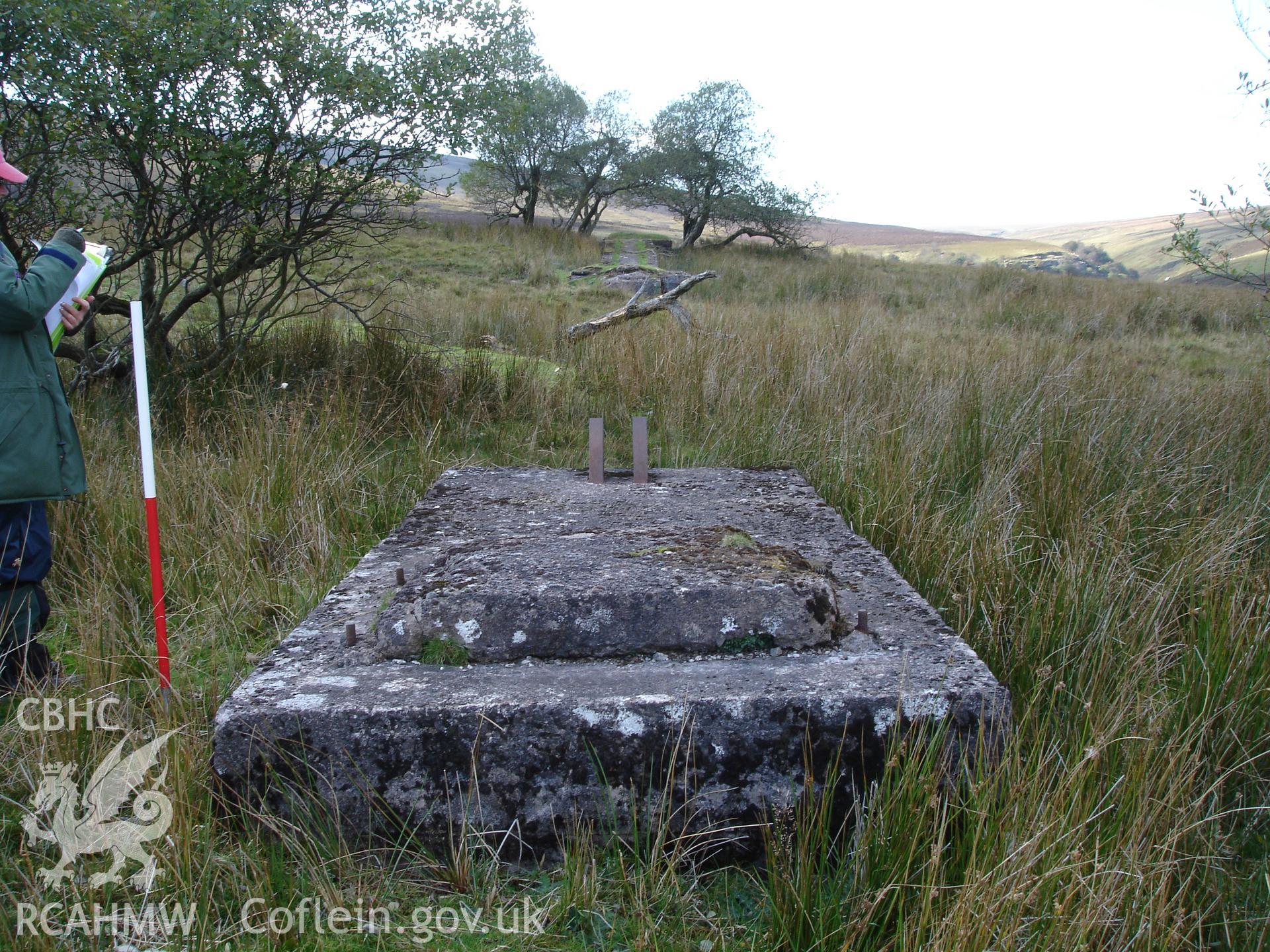 Digital colour photograph of Grwyne Fawr Reservoir Structure III taken on 26/09/2007 by R.P.Sambrook during the Black Mountains Central (North) Survey undertaken by Trysor.