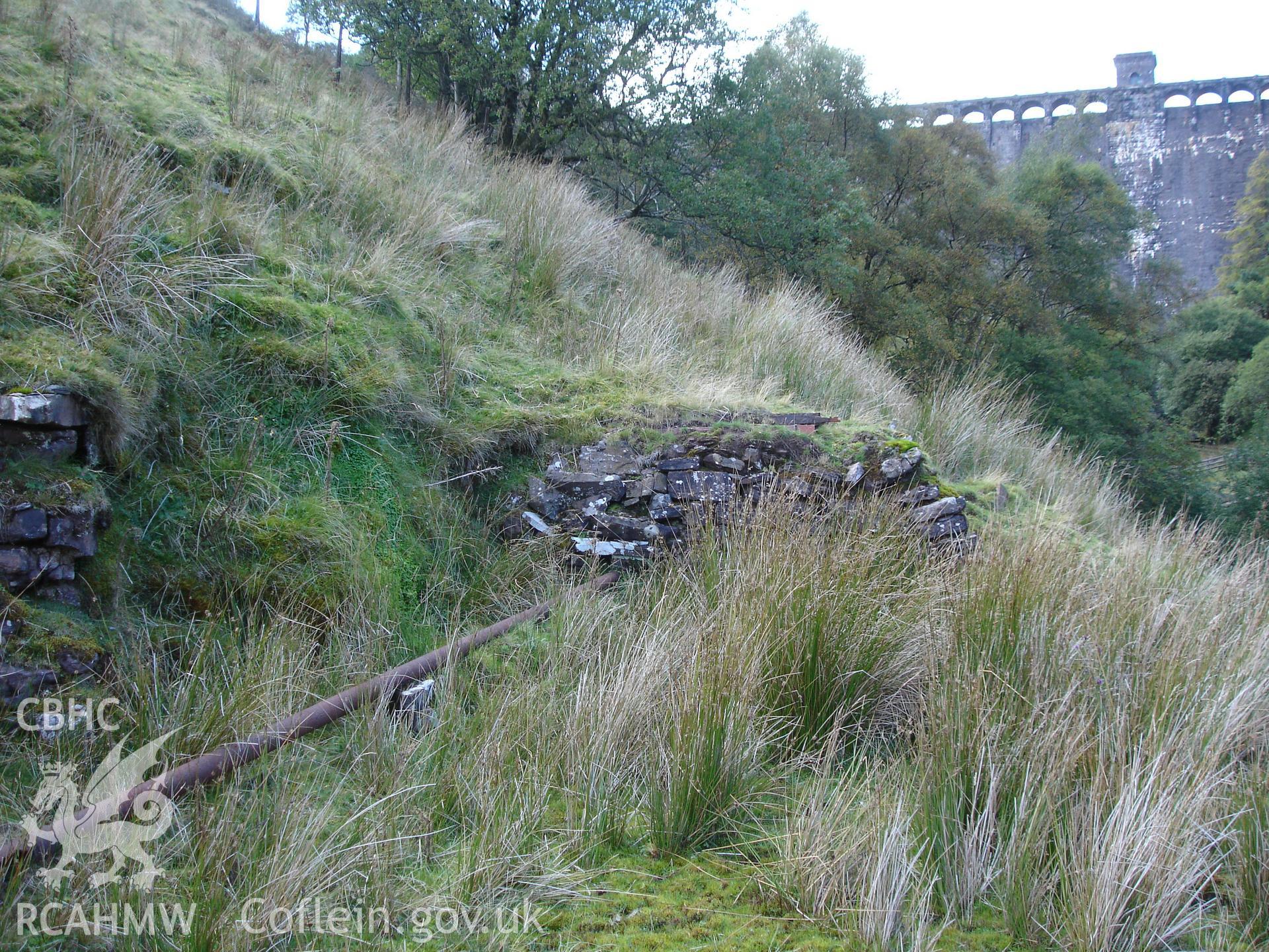 Digital colour photograph of Grwyne Fawr Reservoir Water Tank taken on 26/09/2007 by R.P.Sambrook during the Black Mountains Central (North) Survey undertaken by Trysor.