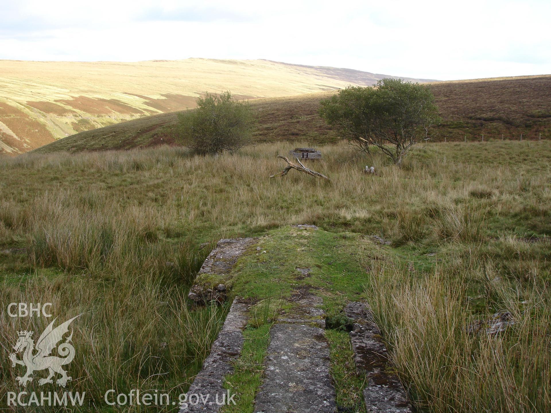 Digital colour photograph of Grwyne Fawr Reservoir Structure IV taken on 26/09/2007 by R.P.Sambrook during the Black Mountains Central (North) Survey undertaken by Trysor.