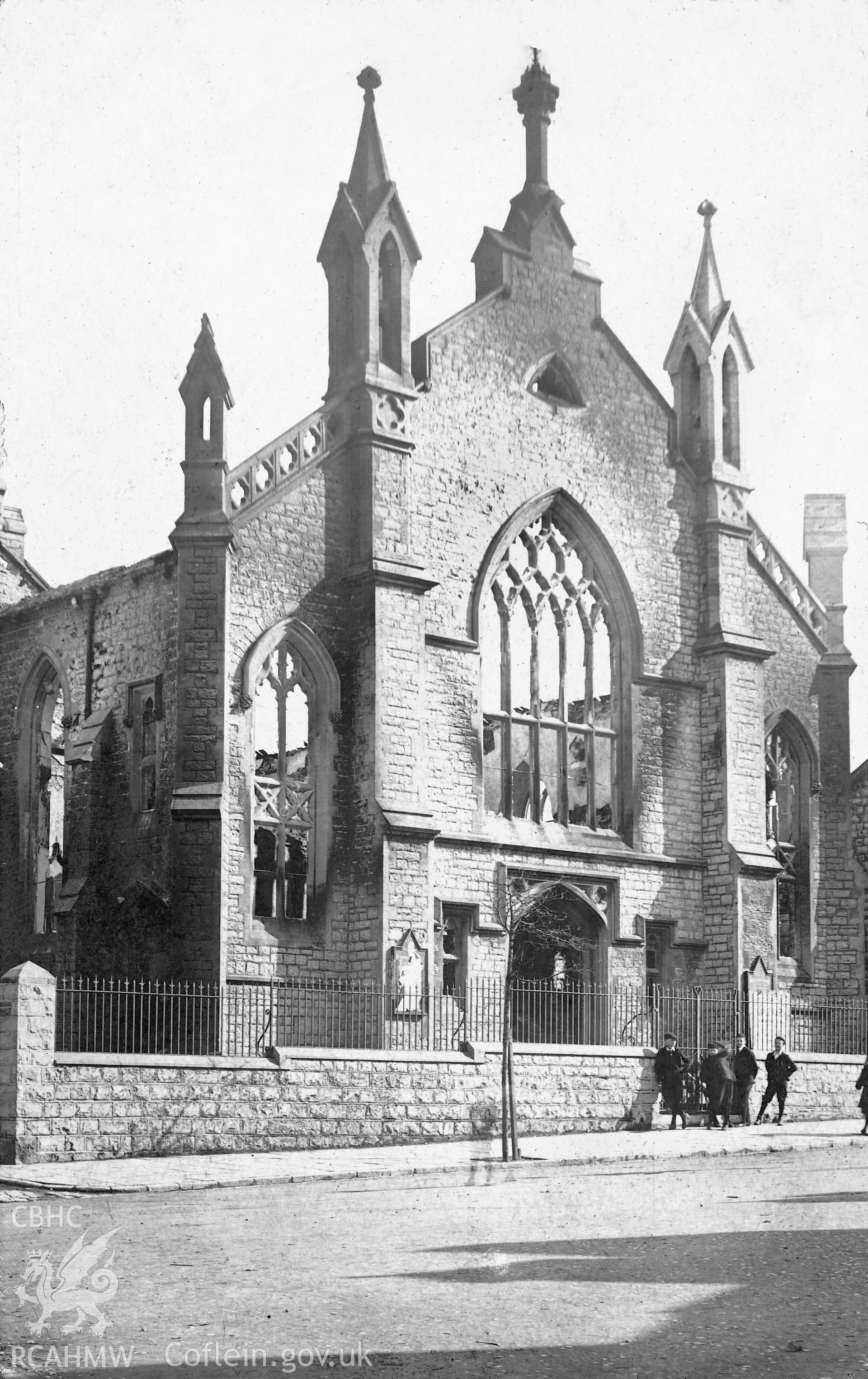 1927 postcard view of Arcot Street Chapel, Penarth.