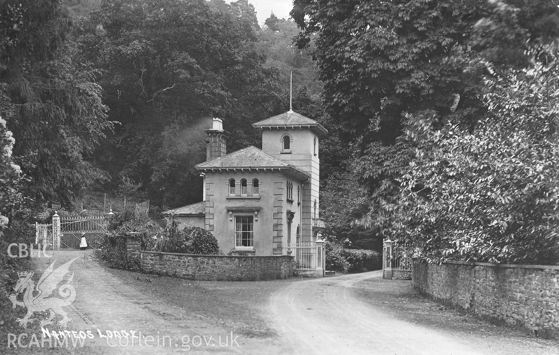 c.1911 postcard view of Nanteos Lodge.