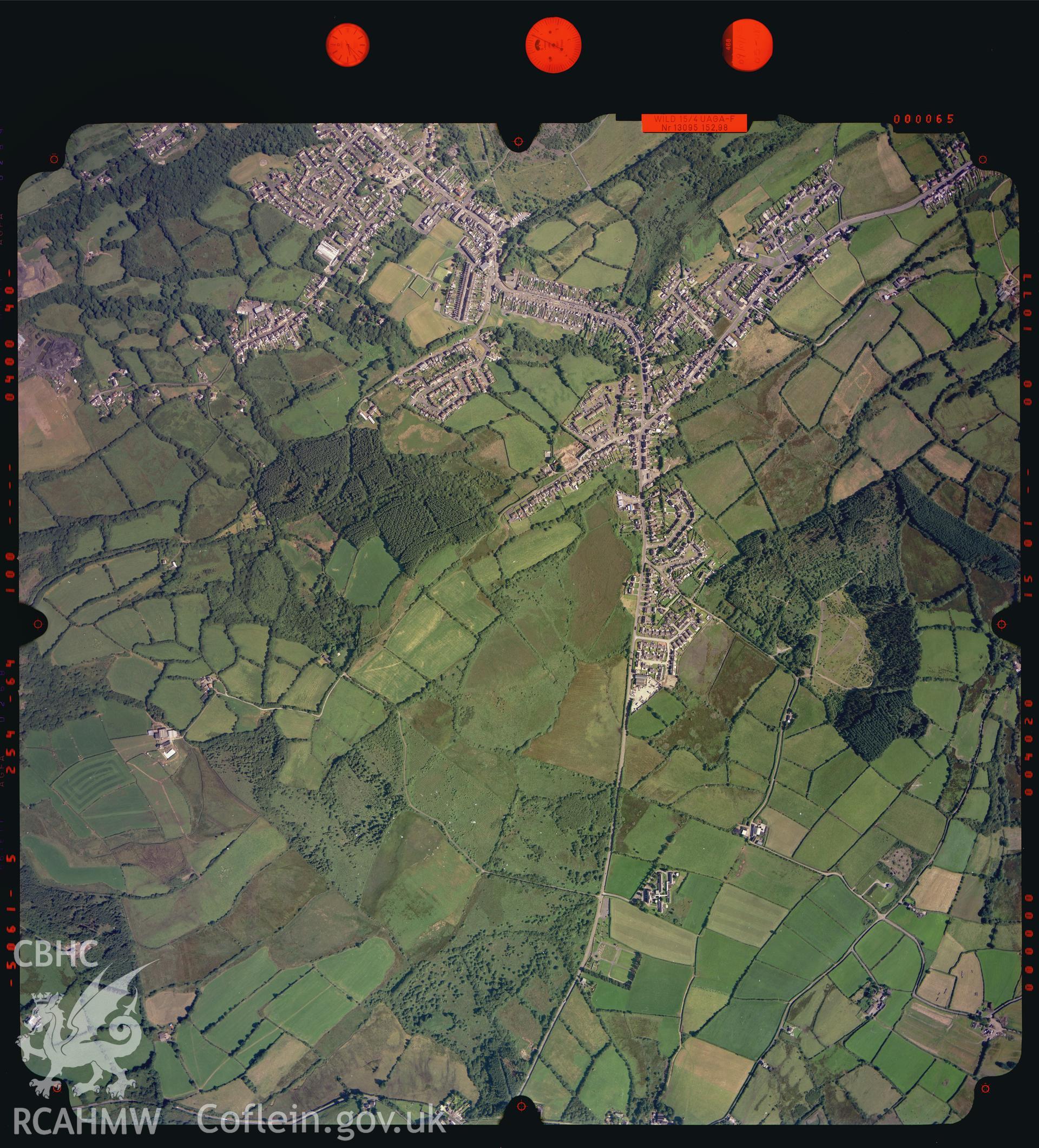 Digital copy of an Ordnance Survey aerial view of the Tumble area, dated 2005.