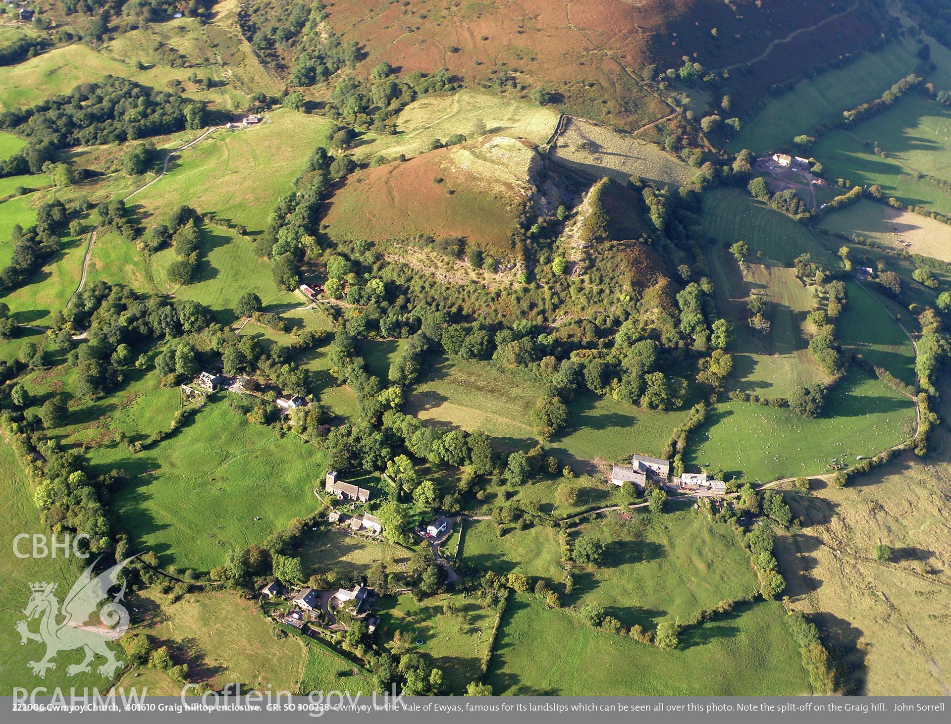 View of Cwmyoy, taken by John Sorrell, September 2009.