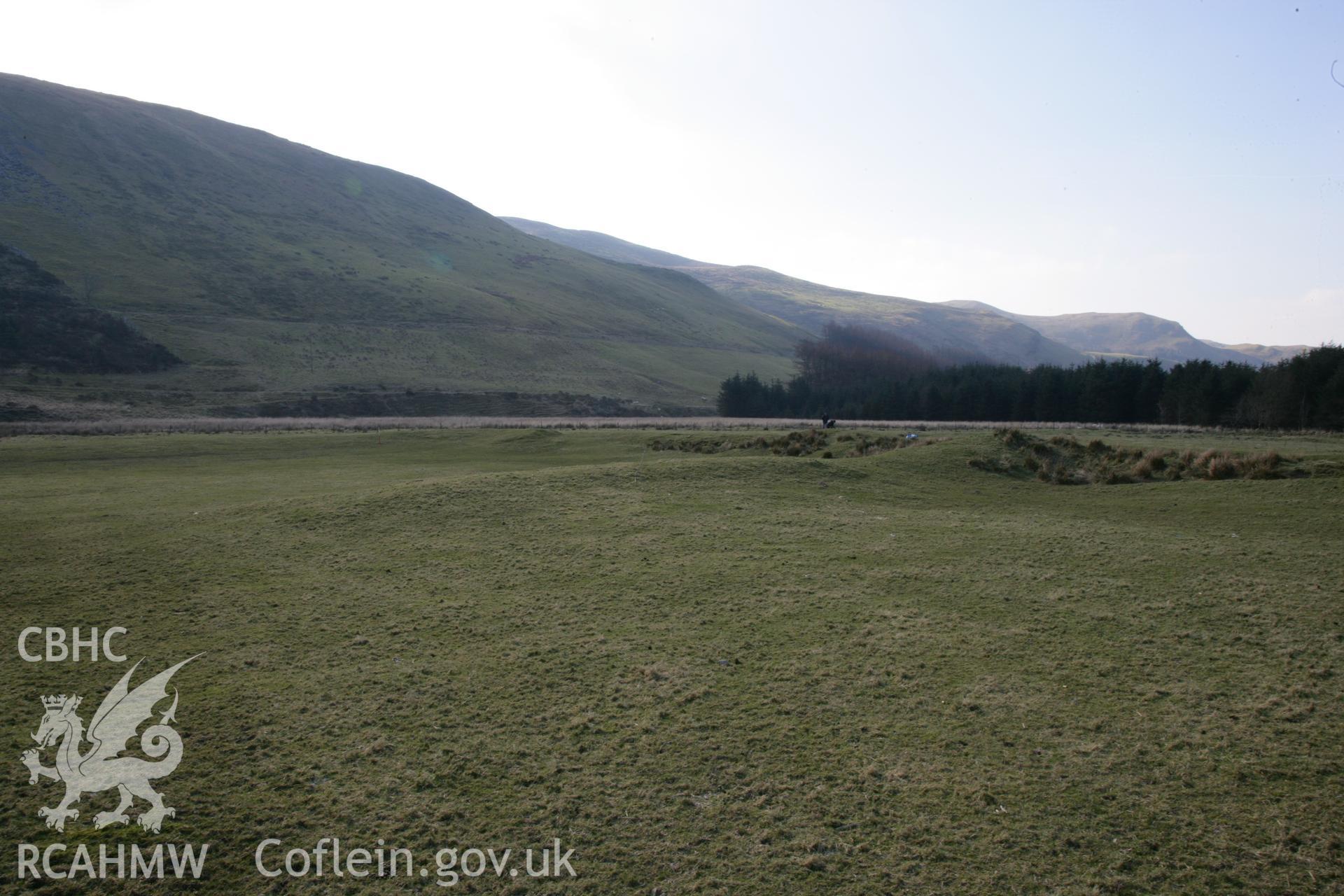 Photographic survey of Llys Arthur earthwork during fieldwork with Aberystwyth University, conducted on 21st February 2013.