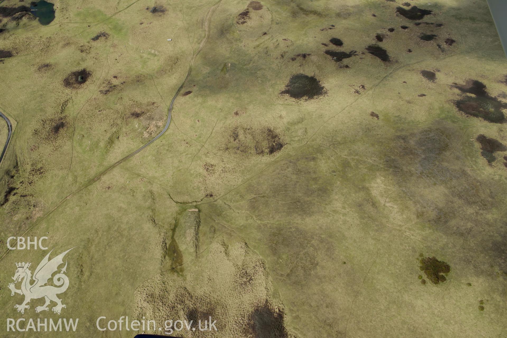 Frainslake Sands peat deposits, general landscape view.Baseline aerial reconnaissance survey for the CHERISH Project. ? Crown: CHERISH PROJECT 2018. Produced with EU funds through the Ireland Wales Co-operation Programme 2014-2020. All material made freely available through the Open Government Licence.