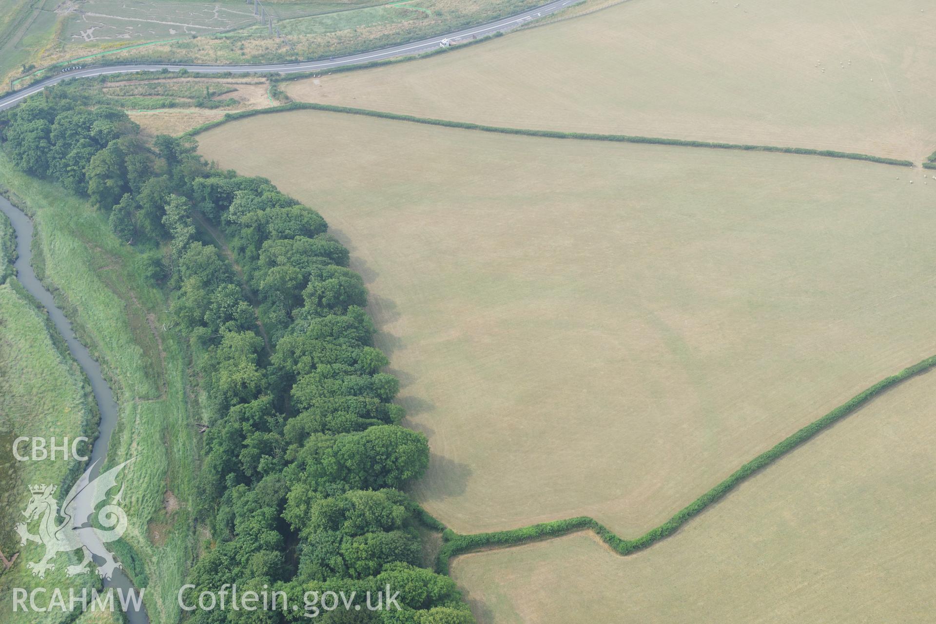 Royal Commission aerial photography of East Orchard Wood recorded during drought conditions on 22nd July 2013.
