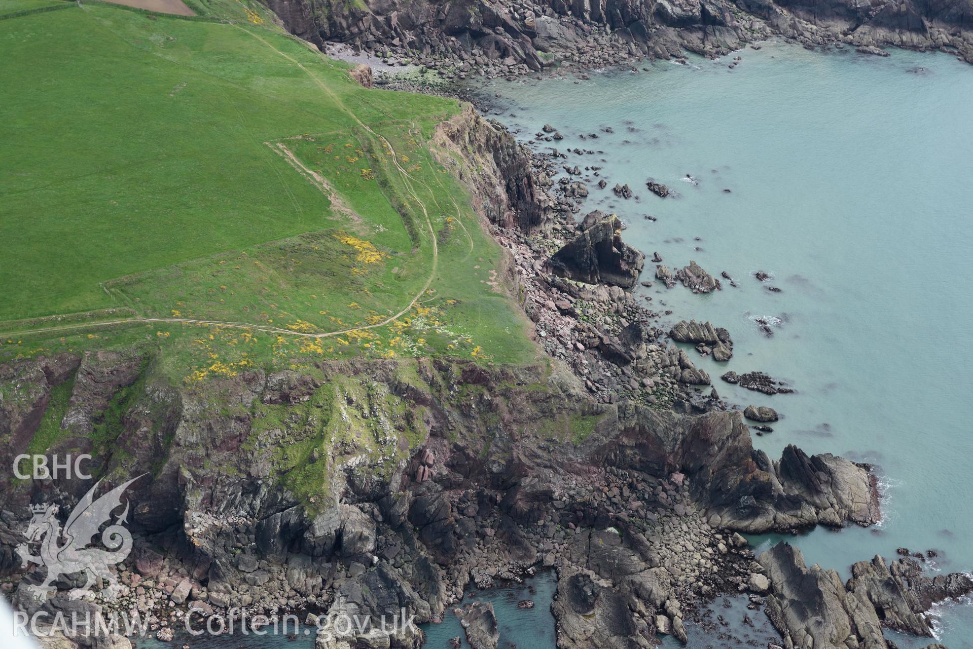 Little Castle Point. Baseline aerial reconnaissance survey for the CHERISH Project. ? Crown: CHERISH PROJECT 2017. Produced with EU funds through the Ireland Wales Co-operation Programme 2014-2020. All material made freely available through the Open Government Licence.