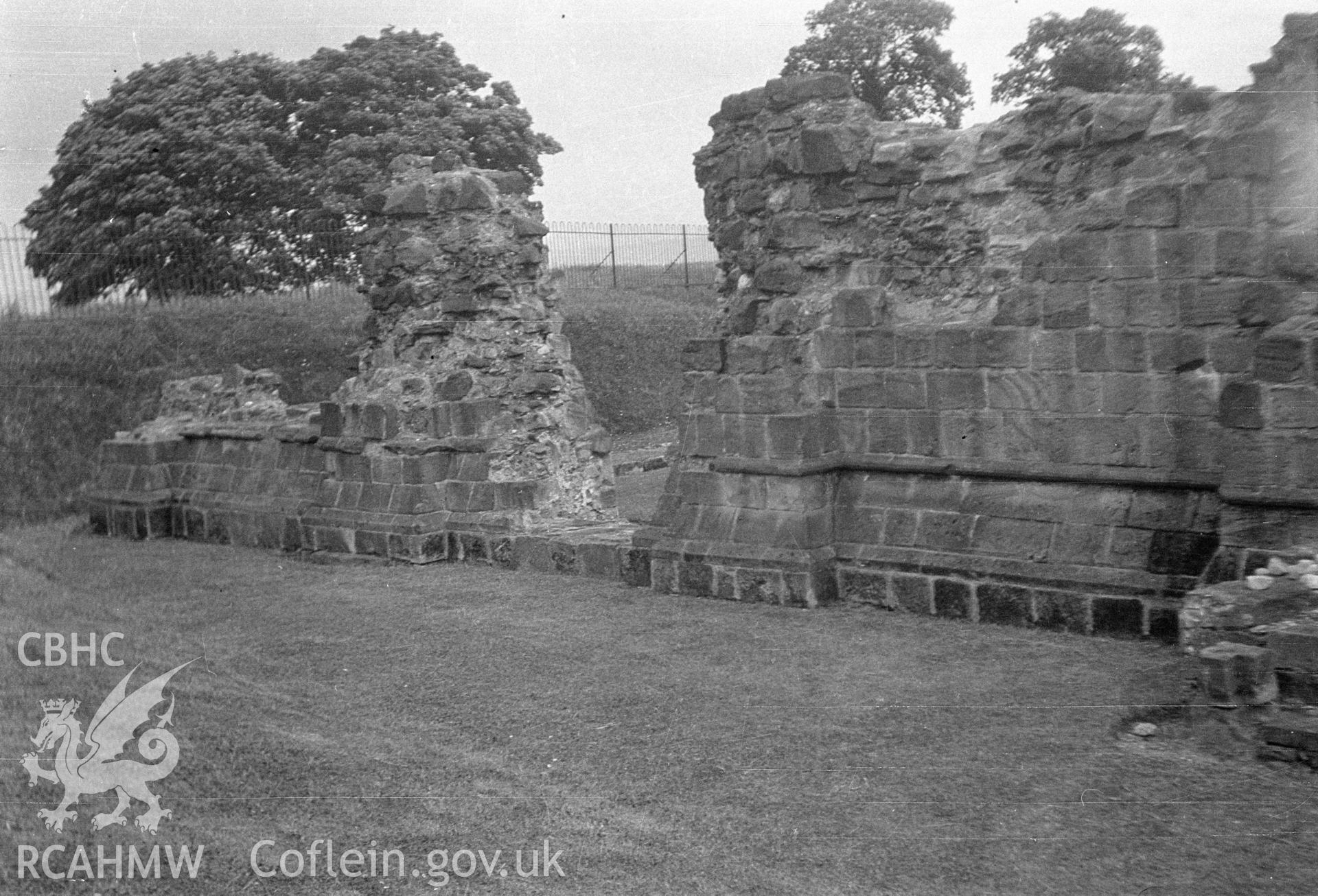Digital copy of a 1950 nitrate negative showing Basingwerk Abbey