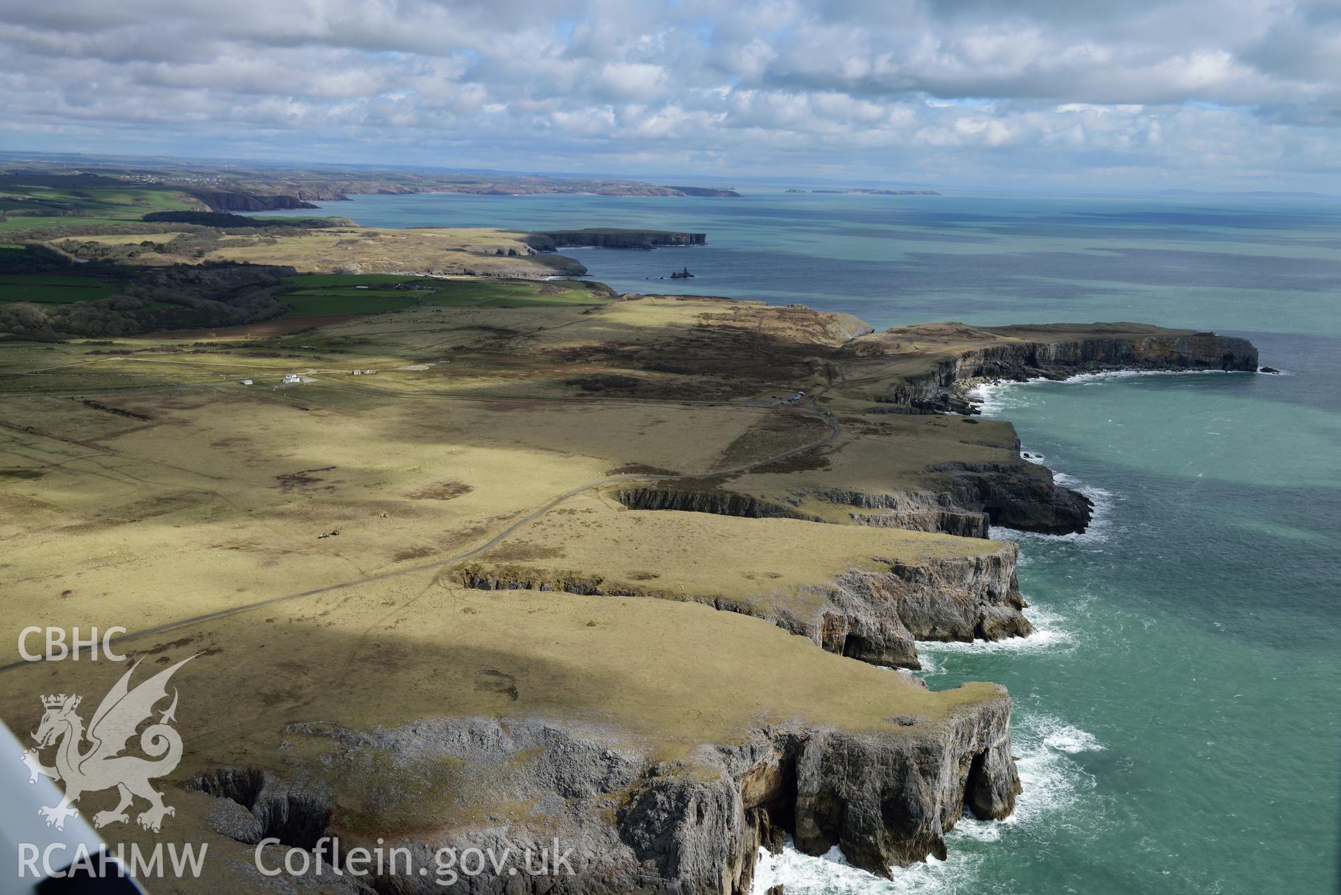 Trevallen Downs blockhouses. Baseline aerial reconnaissance survey for the CHERISH Project. ? Crown: CHERISH PROJECT 2018. Produced with EU funds through the Ireland Wales Co-operation Programme 2014-2020. All material made freely available through the Open Government Licence.