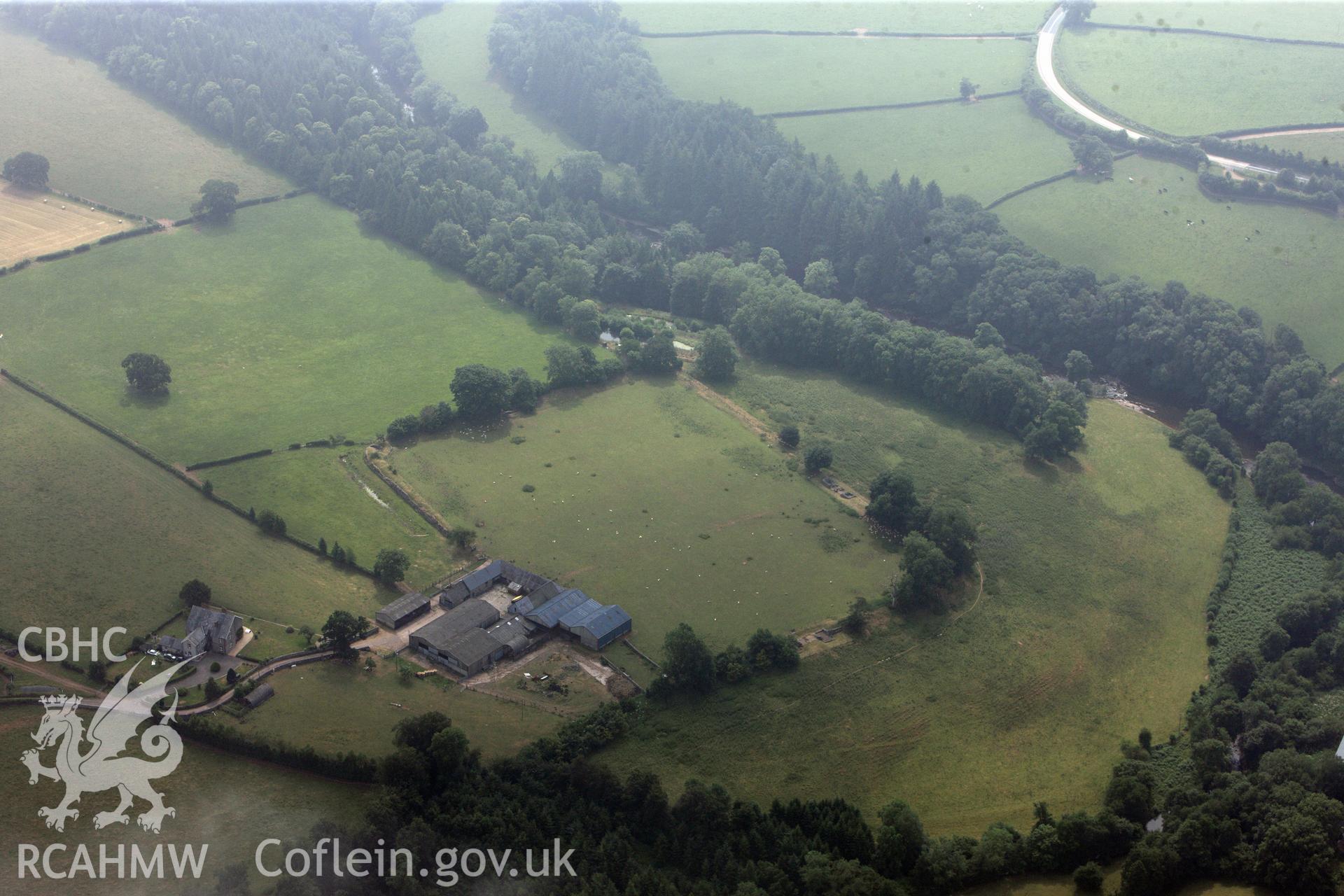 Royal Commission aerial photography of Brecon Gaertaken during drought conditions on 22nd July 2013.