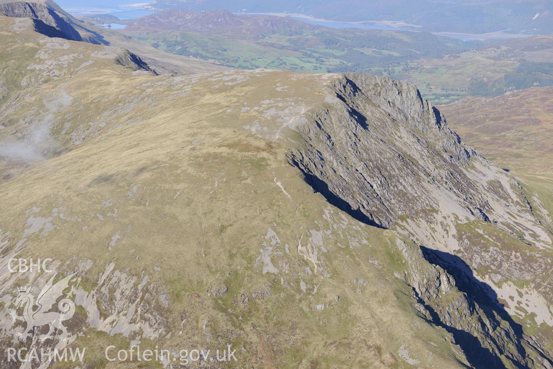 Cadair Idris. Oblique aerial photograph taken during the Royal Commission's programme of archaeological aerial reconnaissance by Toby Driver on 2nd October 2015.