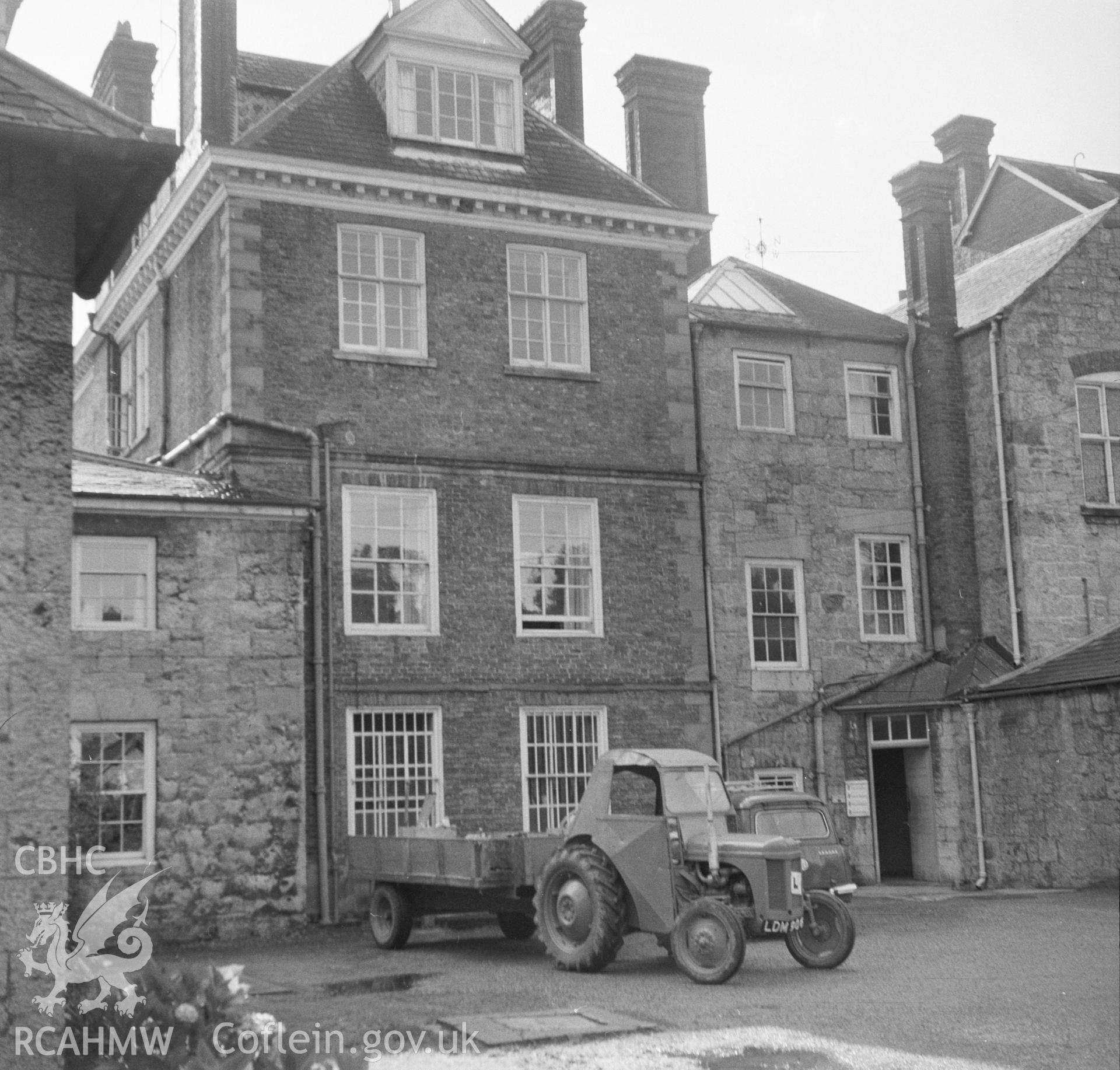 Digital copy of an undated nitrate negative showing a view of Bodrhyddan Hall, Rhuddlan, Flintshire.