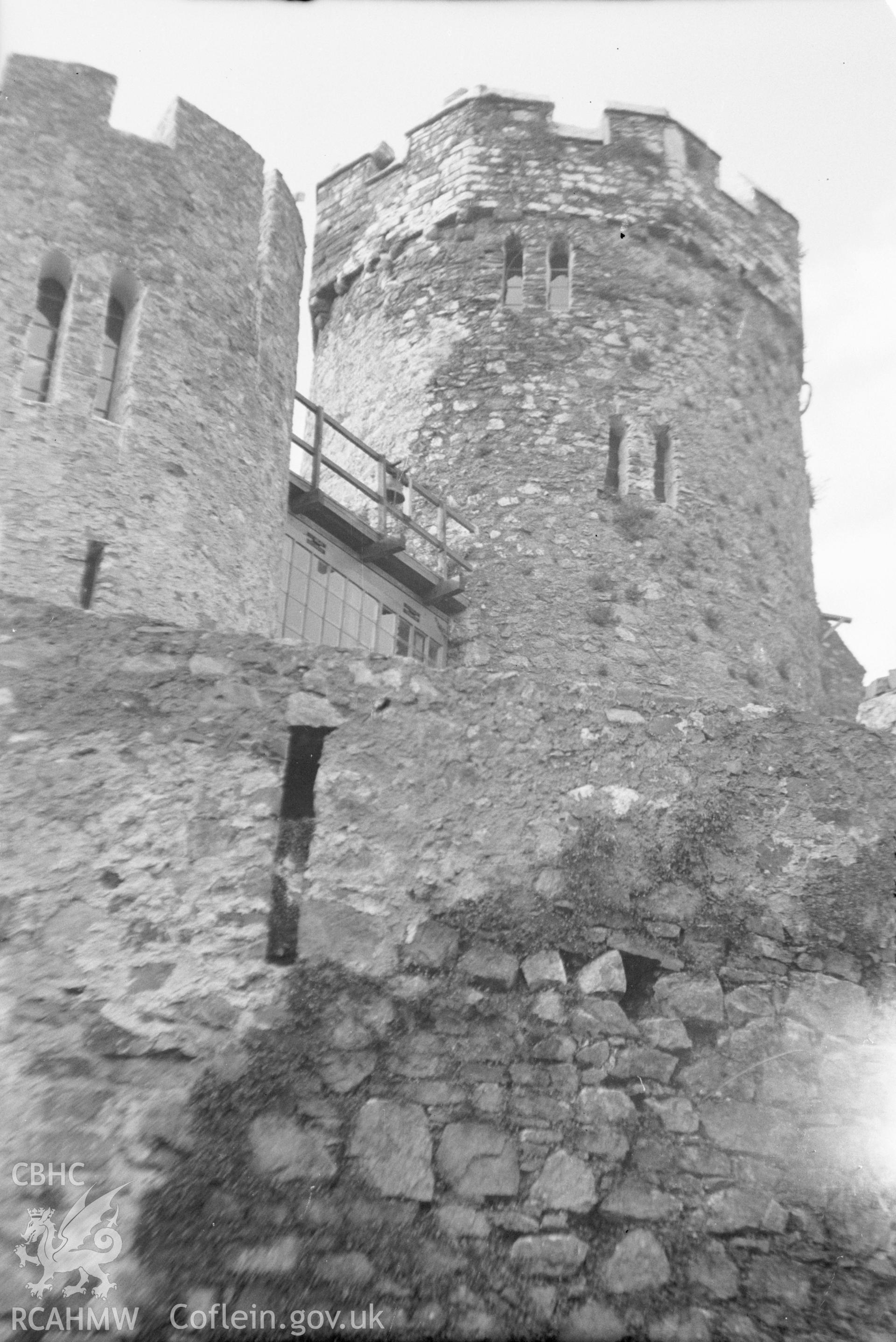Digital copy of a nitrate negative showing Benton Castle. From the Cadw Monuments in Care Collection.