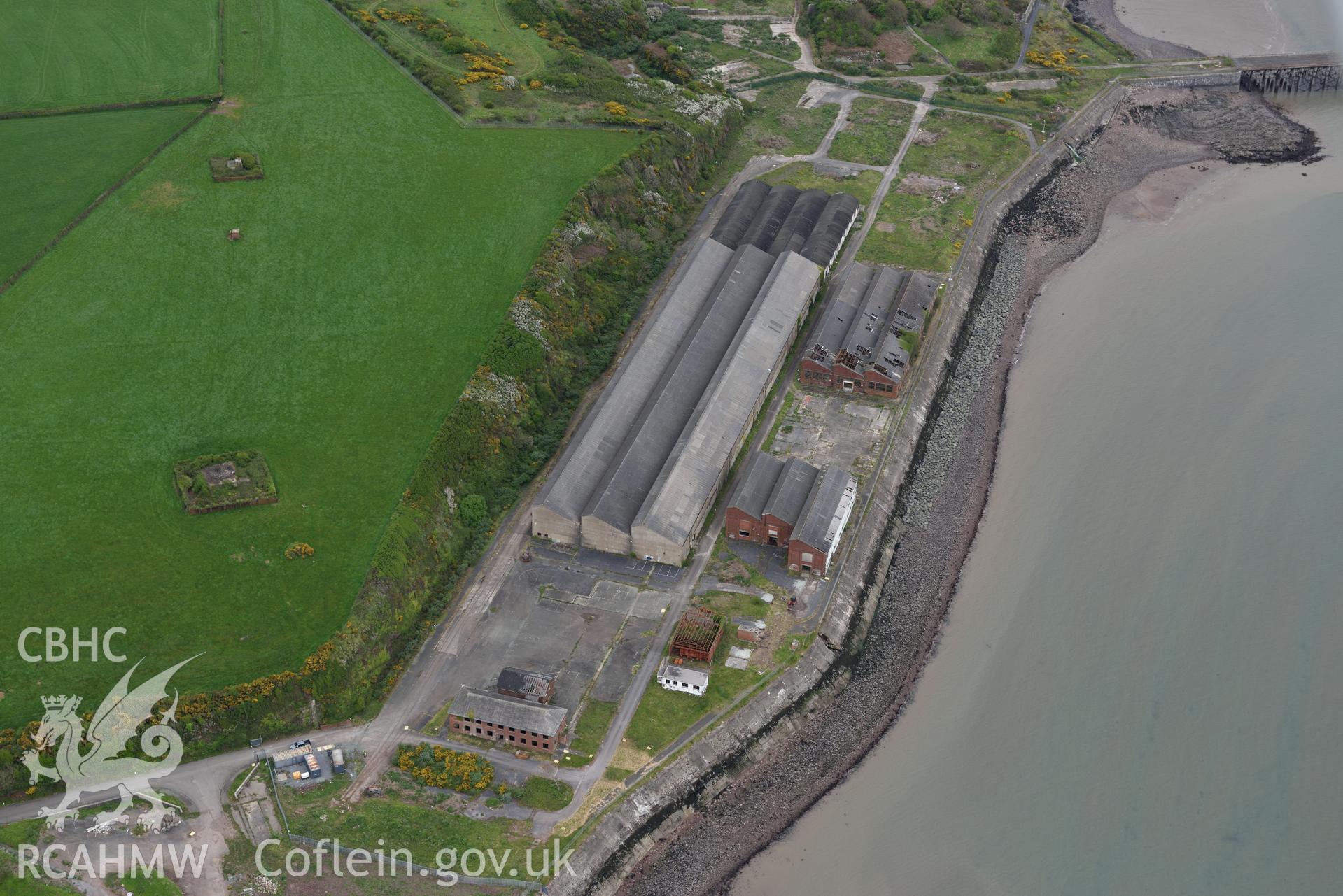 Royal Naval armaments depot. Baseline aerial reconnaissance survey for the CHERISH Project. ? Crown: CHERISH PROJECT 2017. Produced with EU funds through the Ireland Wales Co-operation Programme 2014-2020. All material made freely available through the Open Government Licence.