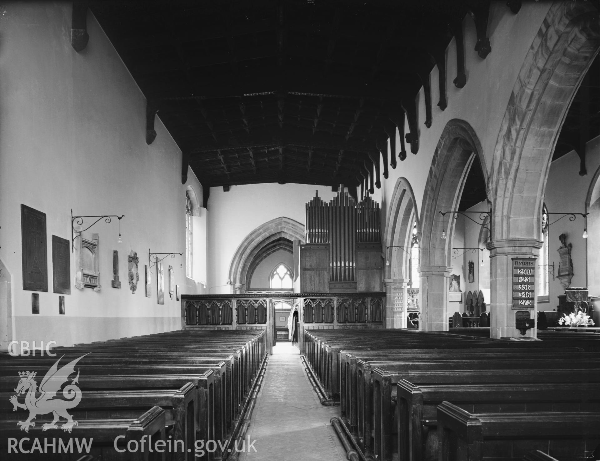 Looking east in north nave