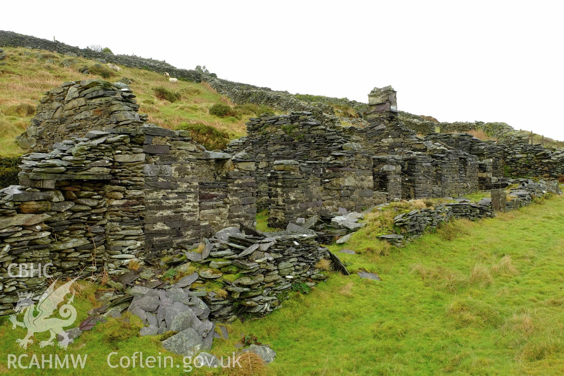 Colour photograph showing view looking north east at Greenland, Cilgwyn, produced by Richard Hayman 21st February 2017