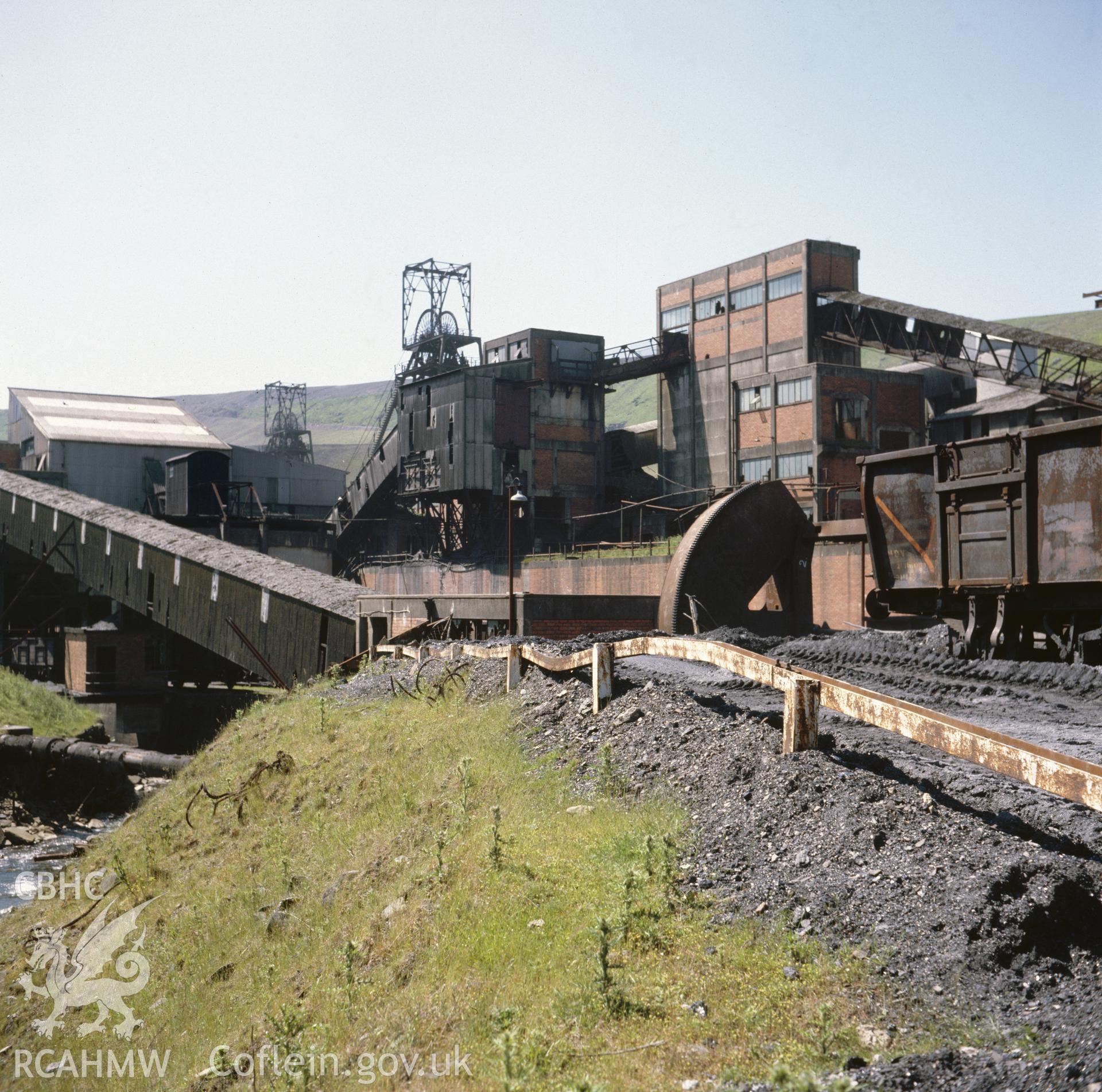 Digital copy of an acetate negative showing general view of Maerdy Colliery, from the John Cornwell Collection.