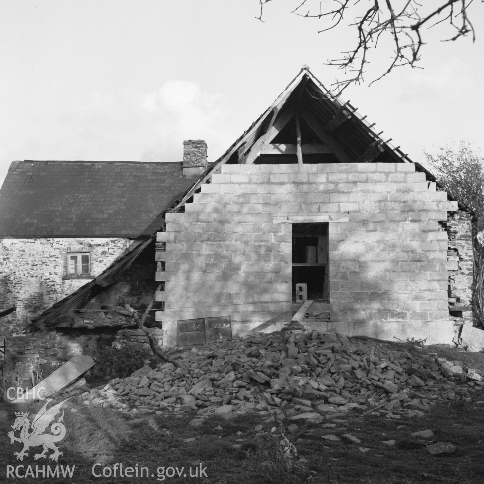 Digital copy of a black and white negative showing Tyle Coch, Bettws, taken 27th November 1965.