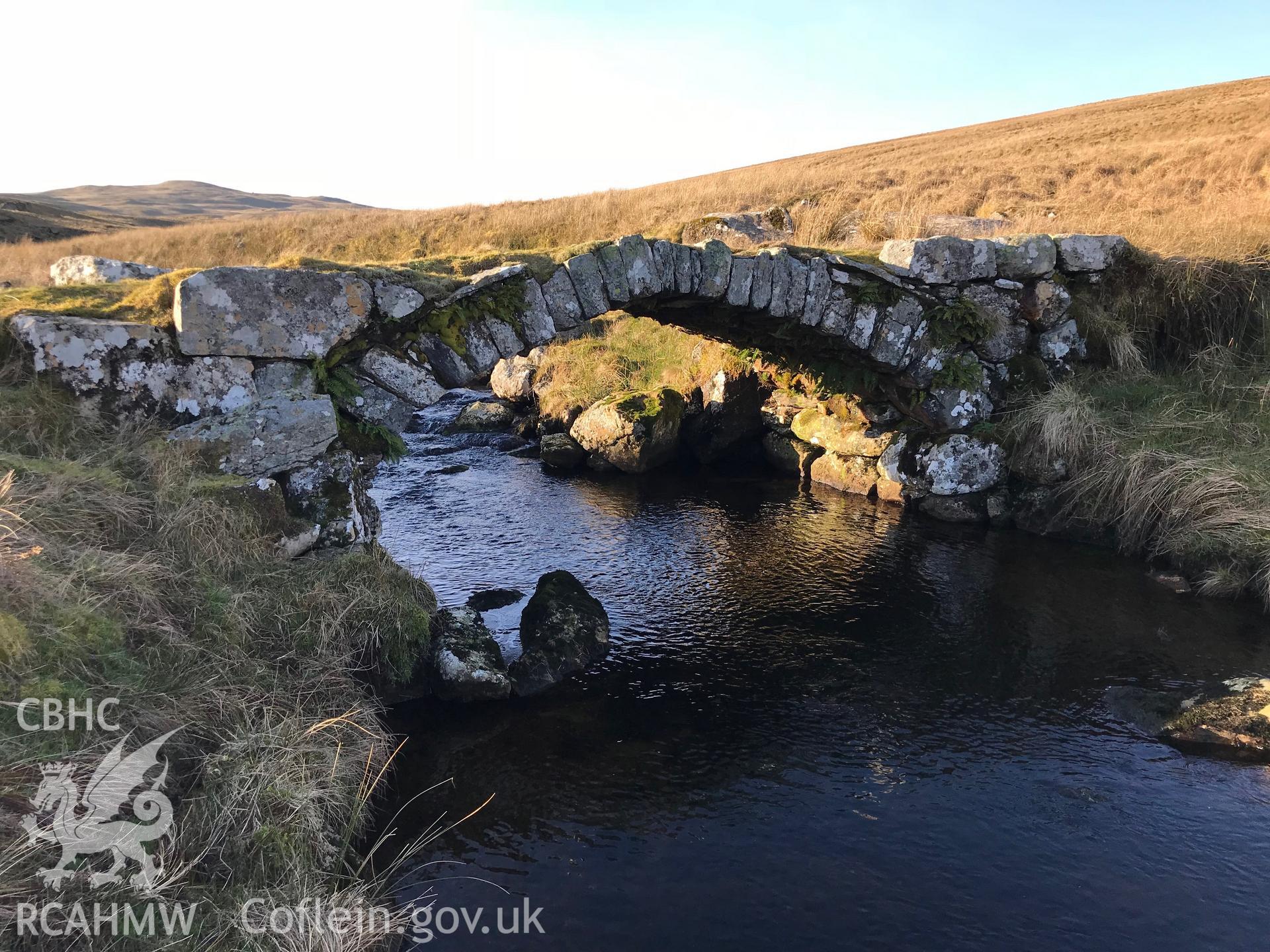 Colour photograph of Borrows Bridge, Llanycil, between Blaenau Ffestiniog and Bala, taken by Paul R. Davis on 15th February 2019.