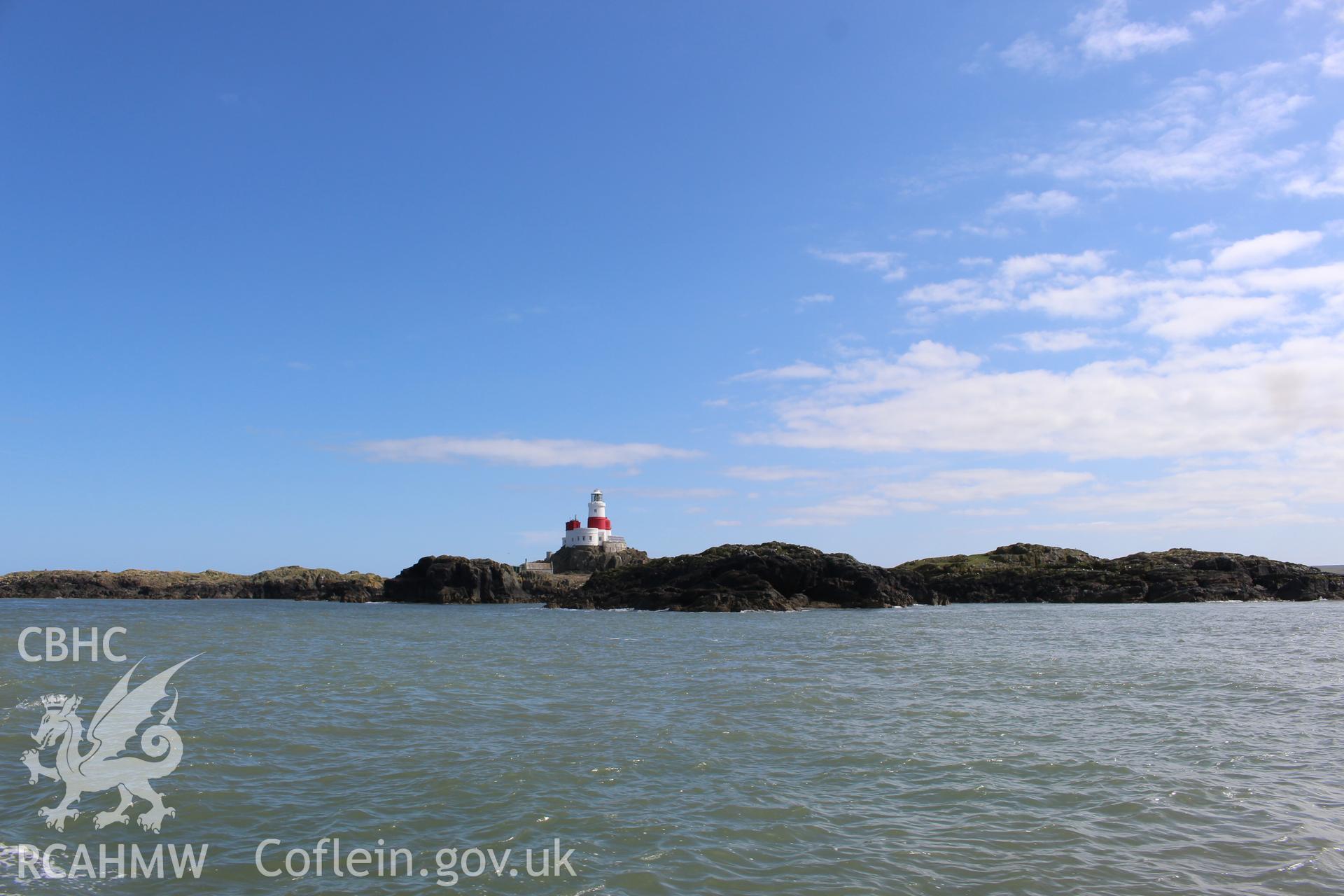 Skerries Lighthouse. Investigator's photographic survey for the CHERISH Project. ? Crown: CHERISH PROJECT 2018. Produced with EU funds through the Ireland Wales Co-operation Programme 2014-2020. All material made freely available through the Open Government Licence.