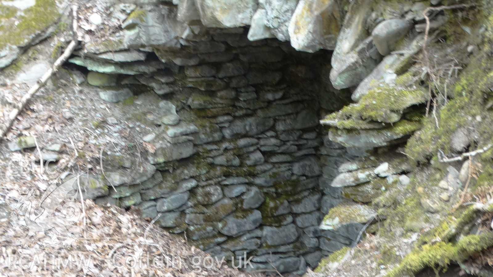Colour photo showing view of potato clamps at Pen y Garreg, taken by James Newman and Tanya Holman, 2019.