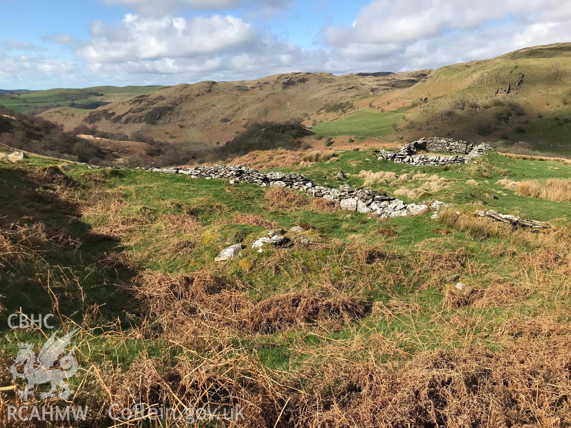 Colour photograph of Hafod Eidos rural settlement, Ystrad Fflur, taken by Paul R. Davis on 24th March 2019.