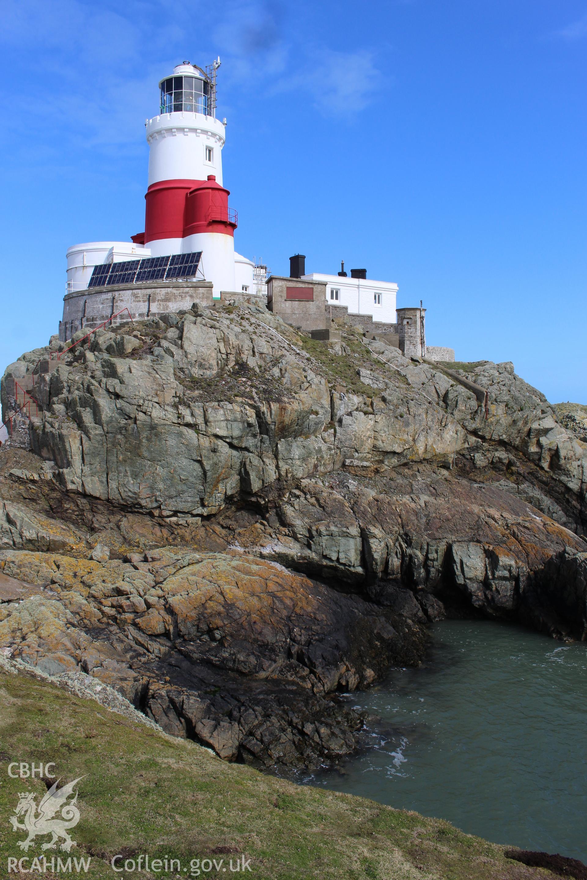 Skerries Lighthouse. Investigator's photographic survey for the CHERISH Project. ? Crown: CHERISH PROJECT 2018. Produced with EU funds through the Ireland Wales Co-operation Programme 2014-2020. All material made freely available through the Open Government Licence.