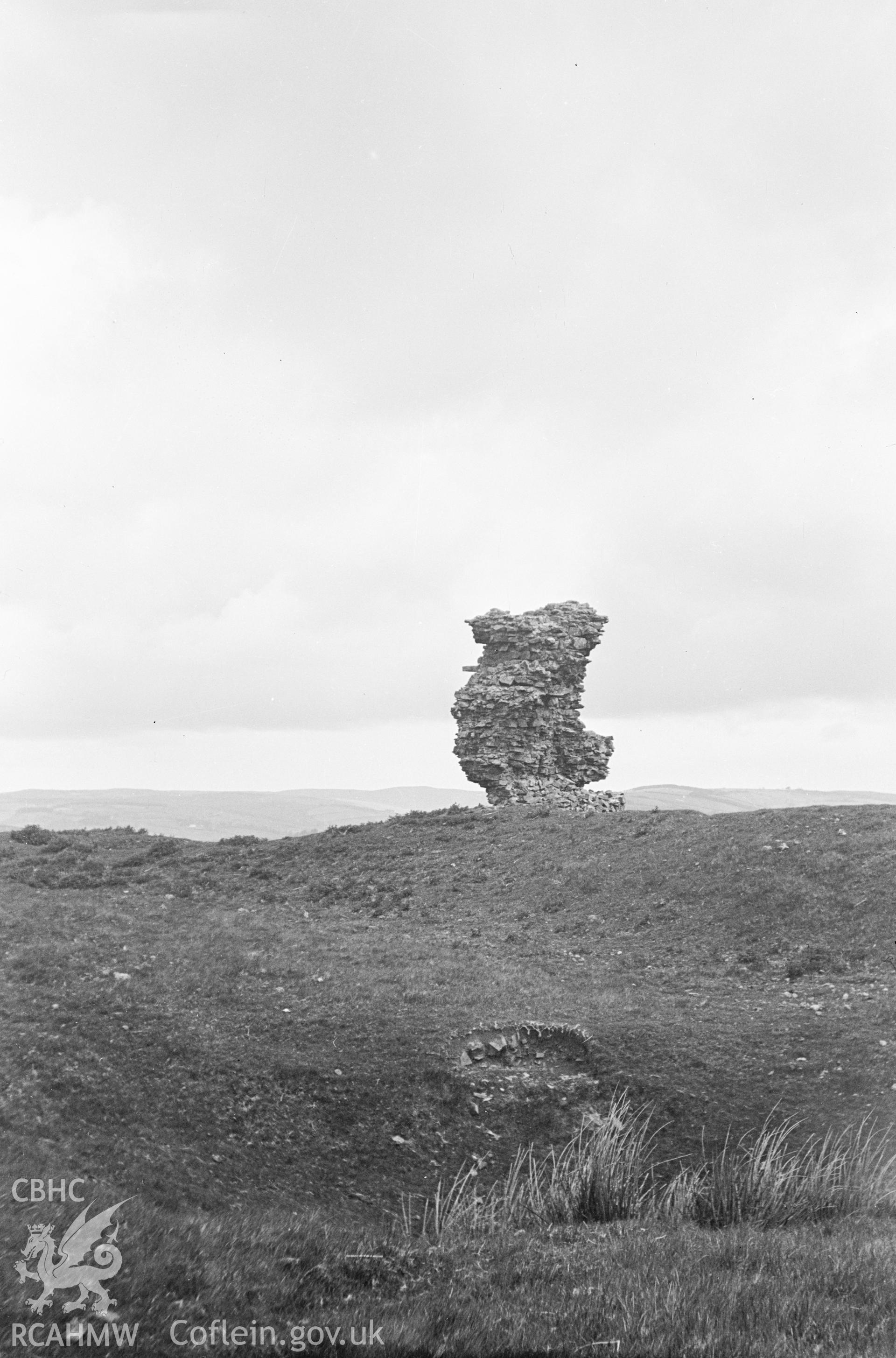 Digital copy of a nitrate negative showing Castell Tinboeth.