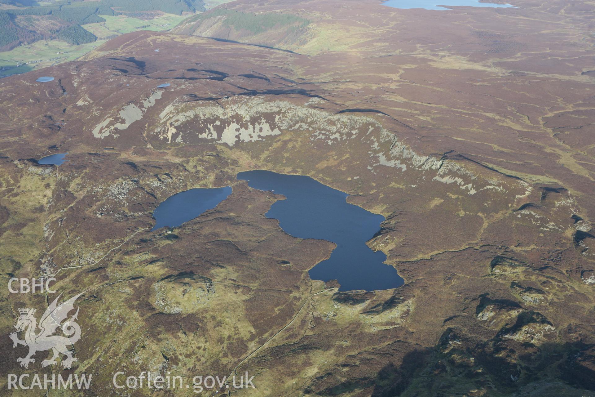 RCAHMW colour oblique photograph of Llynnan Gamallt. Taken by Toby Driver on 08/02/2011.