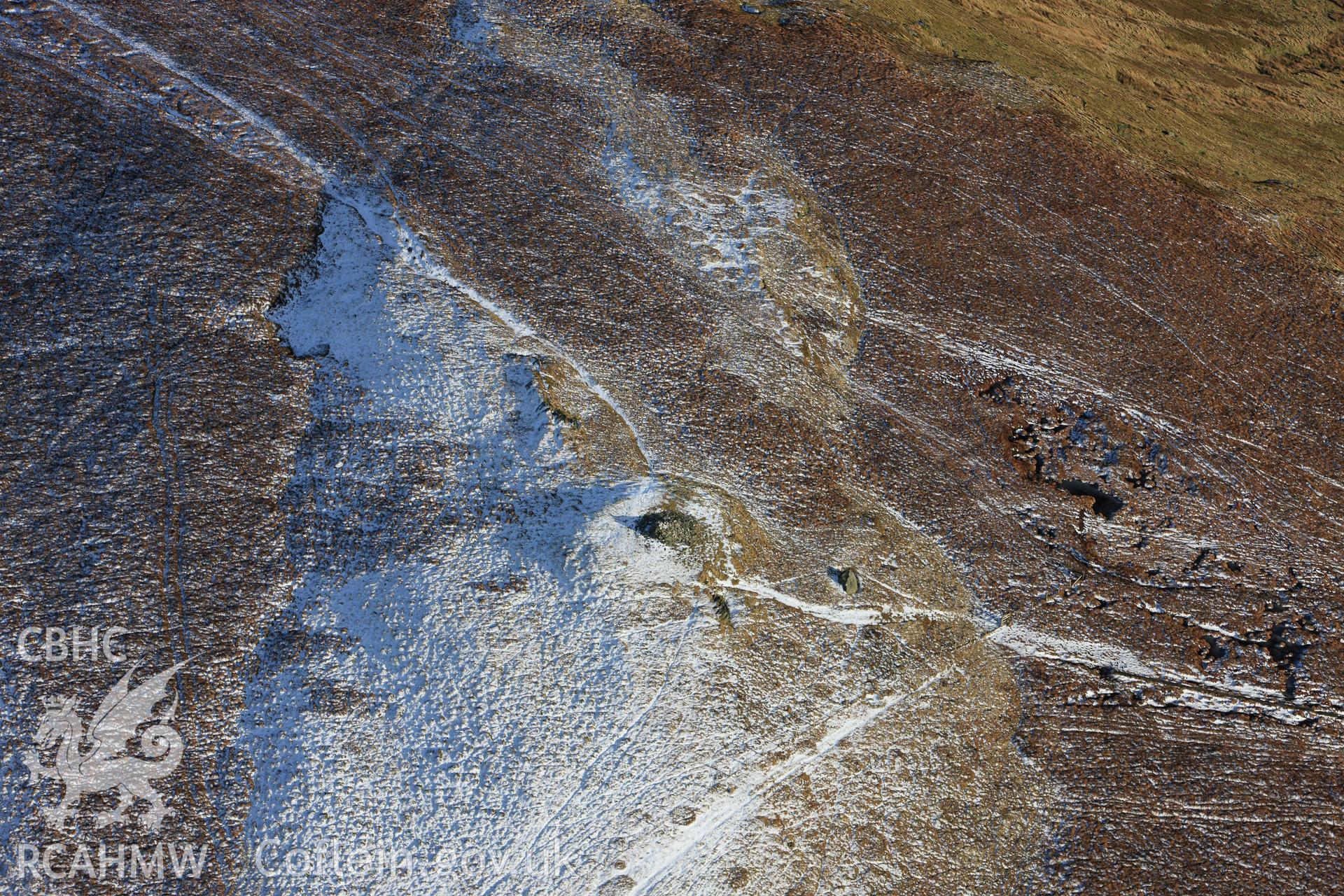 RCAHMW colour oblique photograph of Cader Bronwen round barrow. Taken by Toby Driver on 08/02/2011.