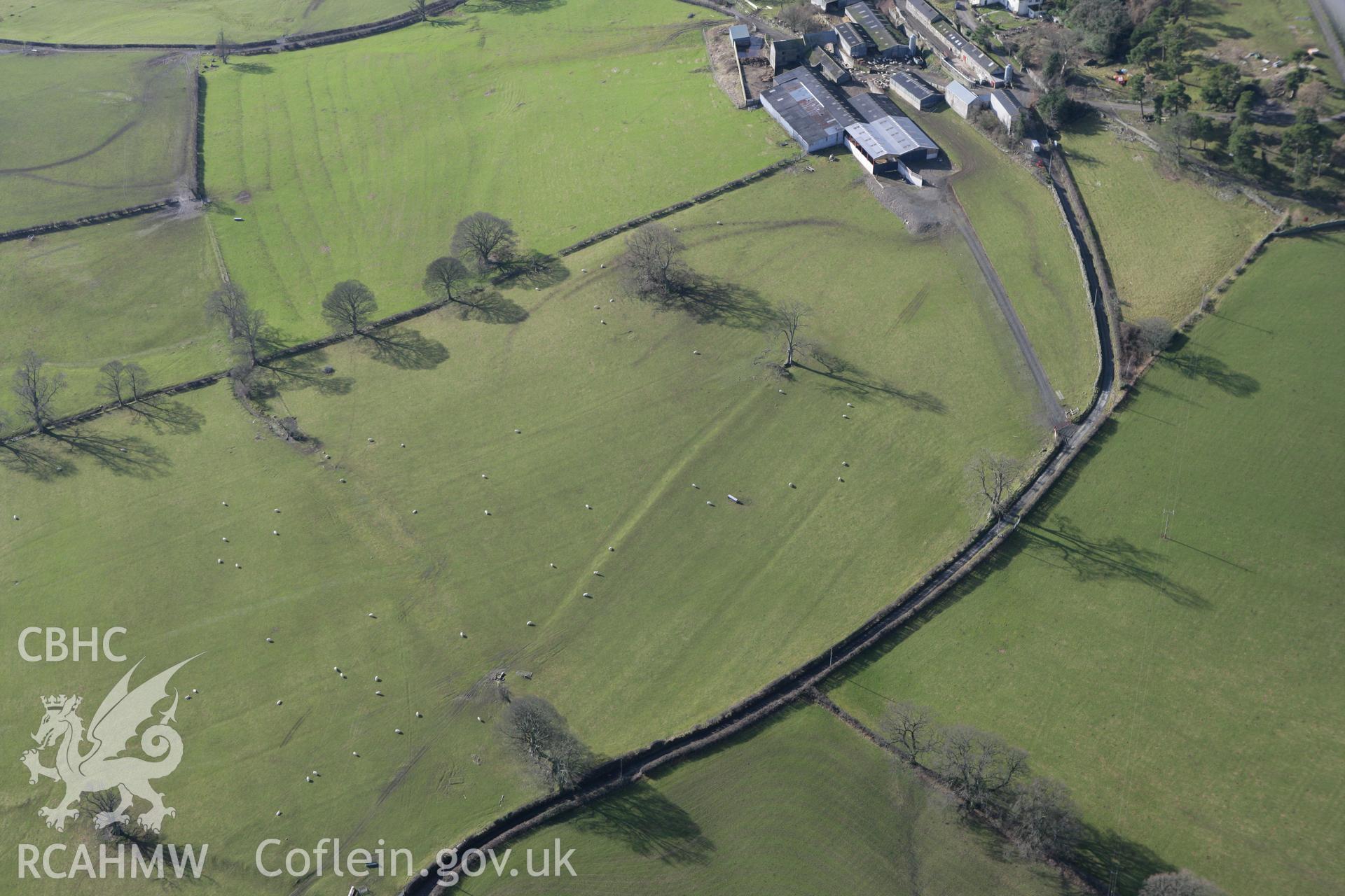 RCAHMW colour oblique photograph of Moeliwrch, Llansilin. Taken by Toby Driver on 08/02/2011.