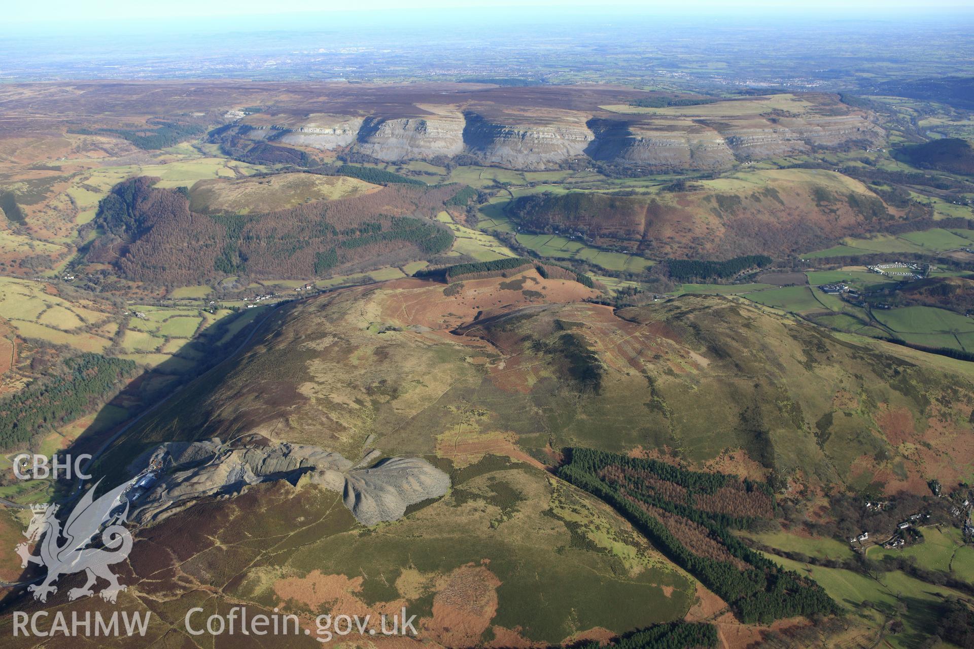 RCAHMW colour oblique photograph of Clogau slate quarry. Taken by Toby Driver on 08/02/2011.