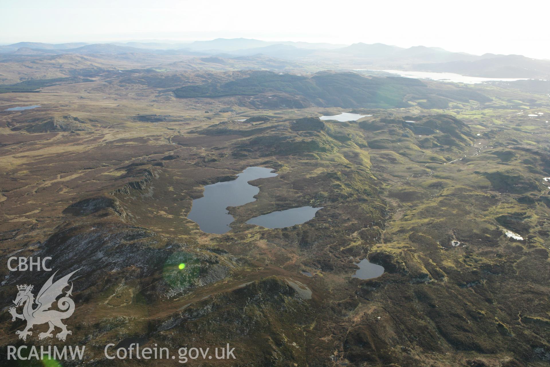 RCAHMW colour oblique photograph of Llynnau Gamallt. Taken by Toby Driver on 08/02/2011.