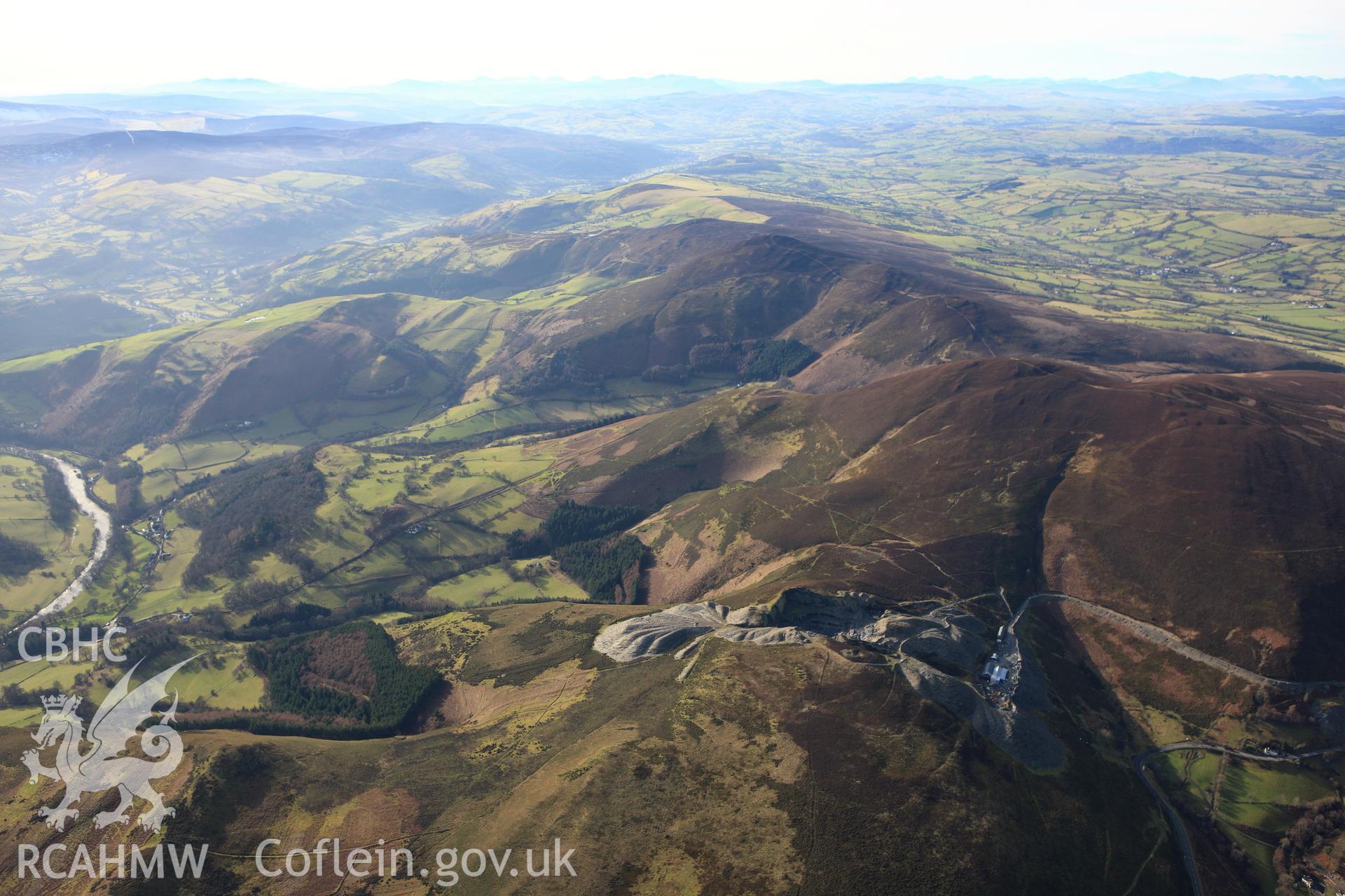 RCAHMW colour oblique photograph of Clogau slate quarry. Taken by Toby Driver on 08/02/2011.
