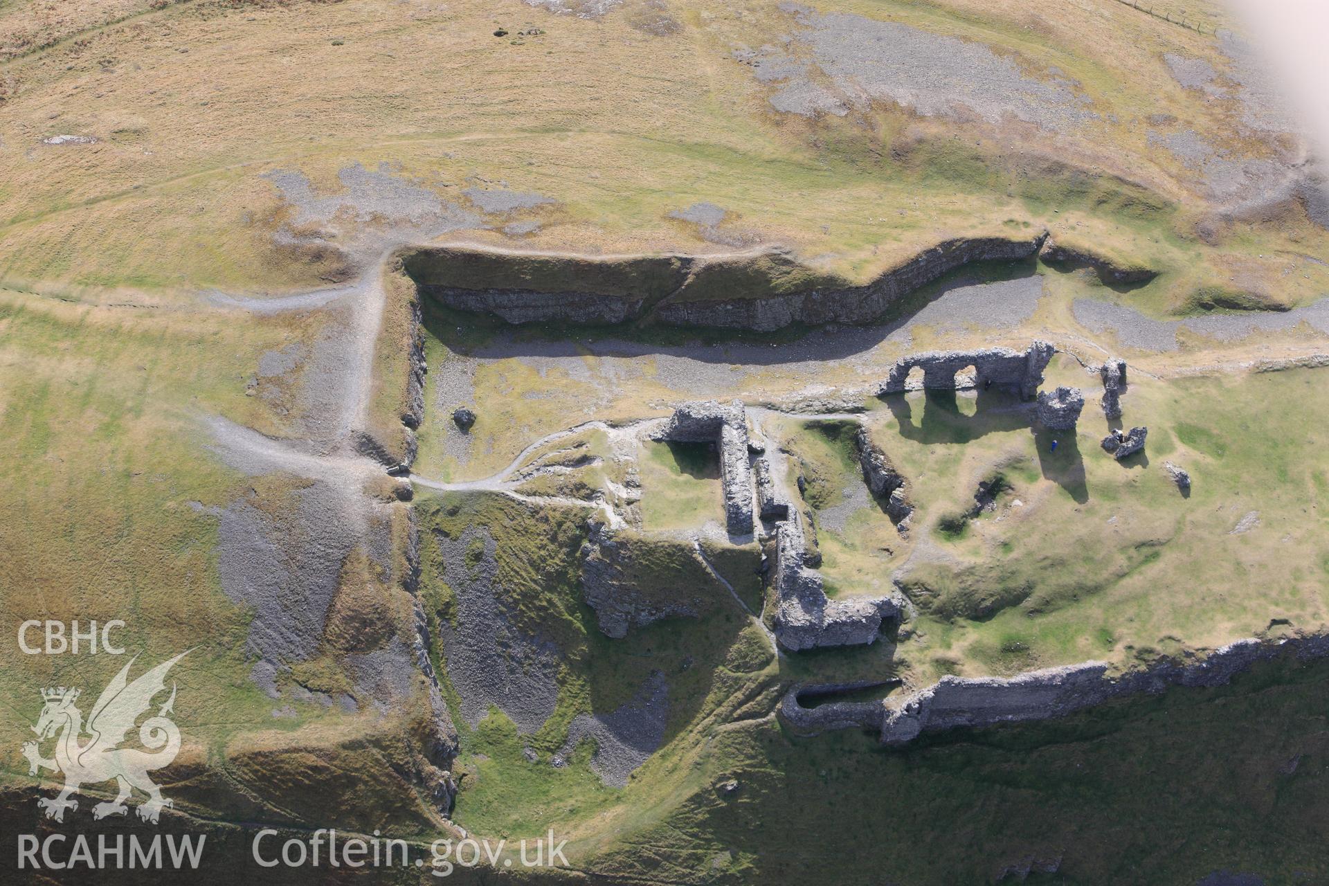 RCAHMW colour oblique photograph of Castell Dinas Bran. Taken by Toby Driver on 04/10/2011.