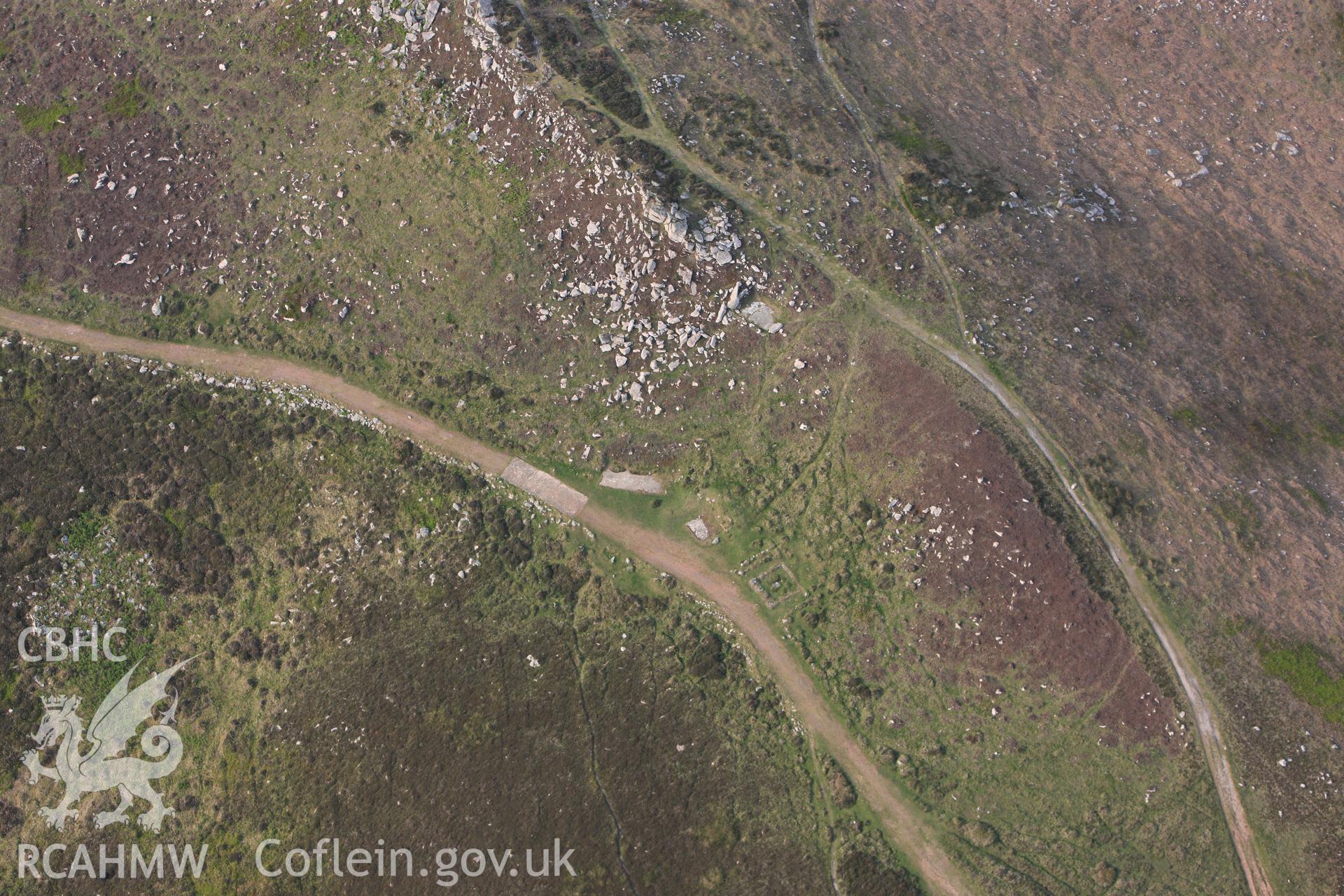 RCAHMW colour oblique photograph of Rhossili Down radar station. Taken by Toby Driver and Oliver Davies on 04/05/2011.