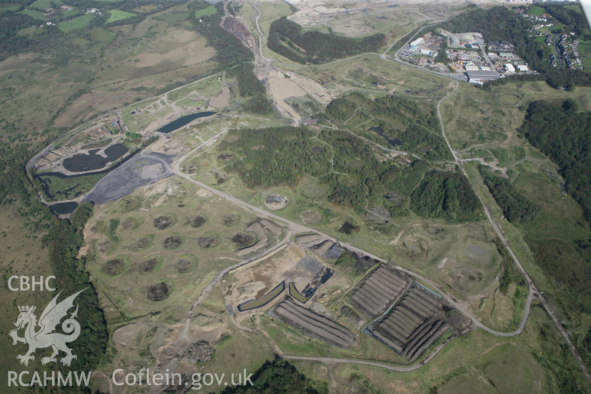RCAHMW colour oblique photograph of south-eastern section of Llandarcy oil refinery from the south-east. Taken by Toby Driver and Oliver Davies on 28/09/2011.
