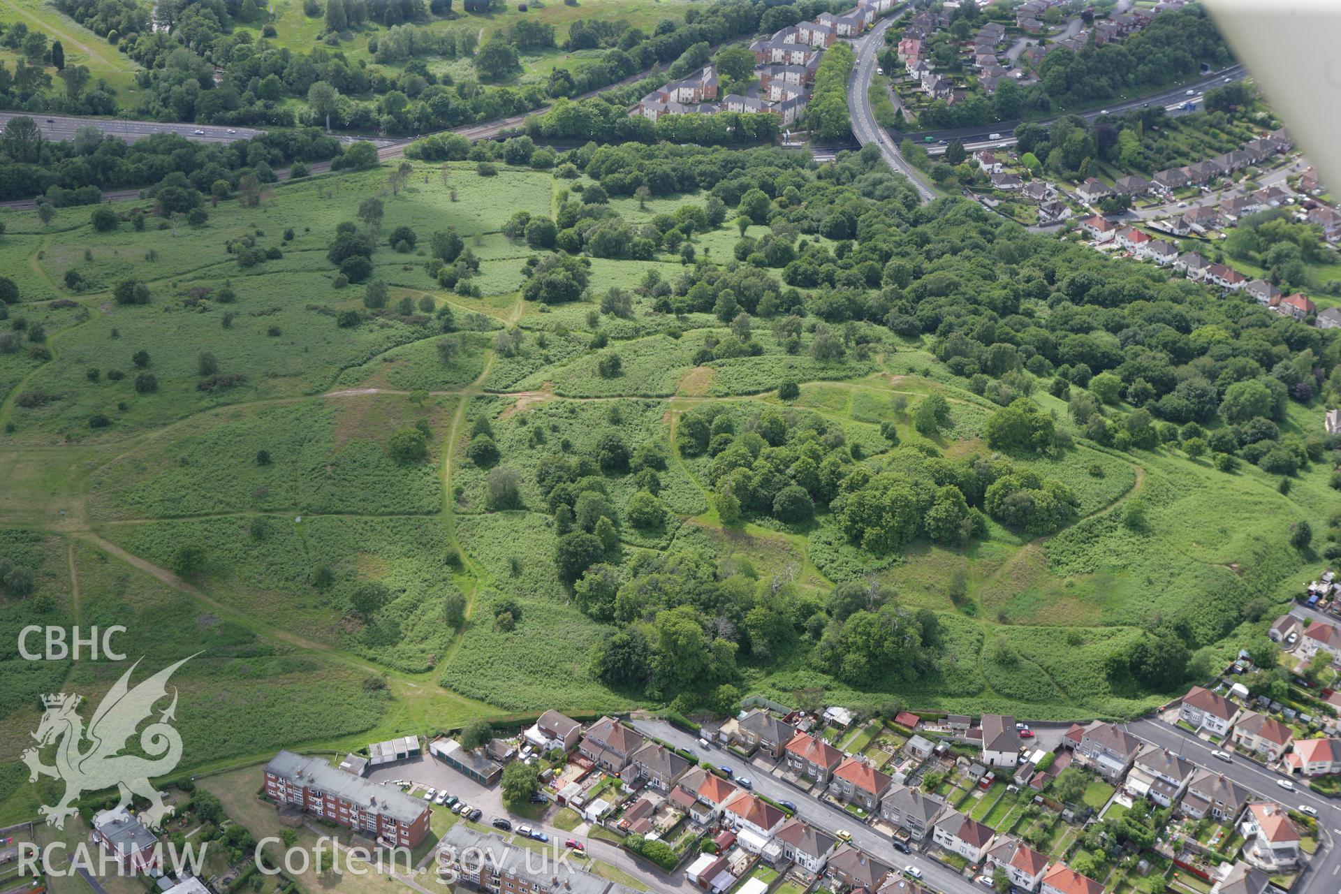 RCAHMW colour oblique photograph of Tredegar Fort. Taken by Toby Driver on 13/06/2011.